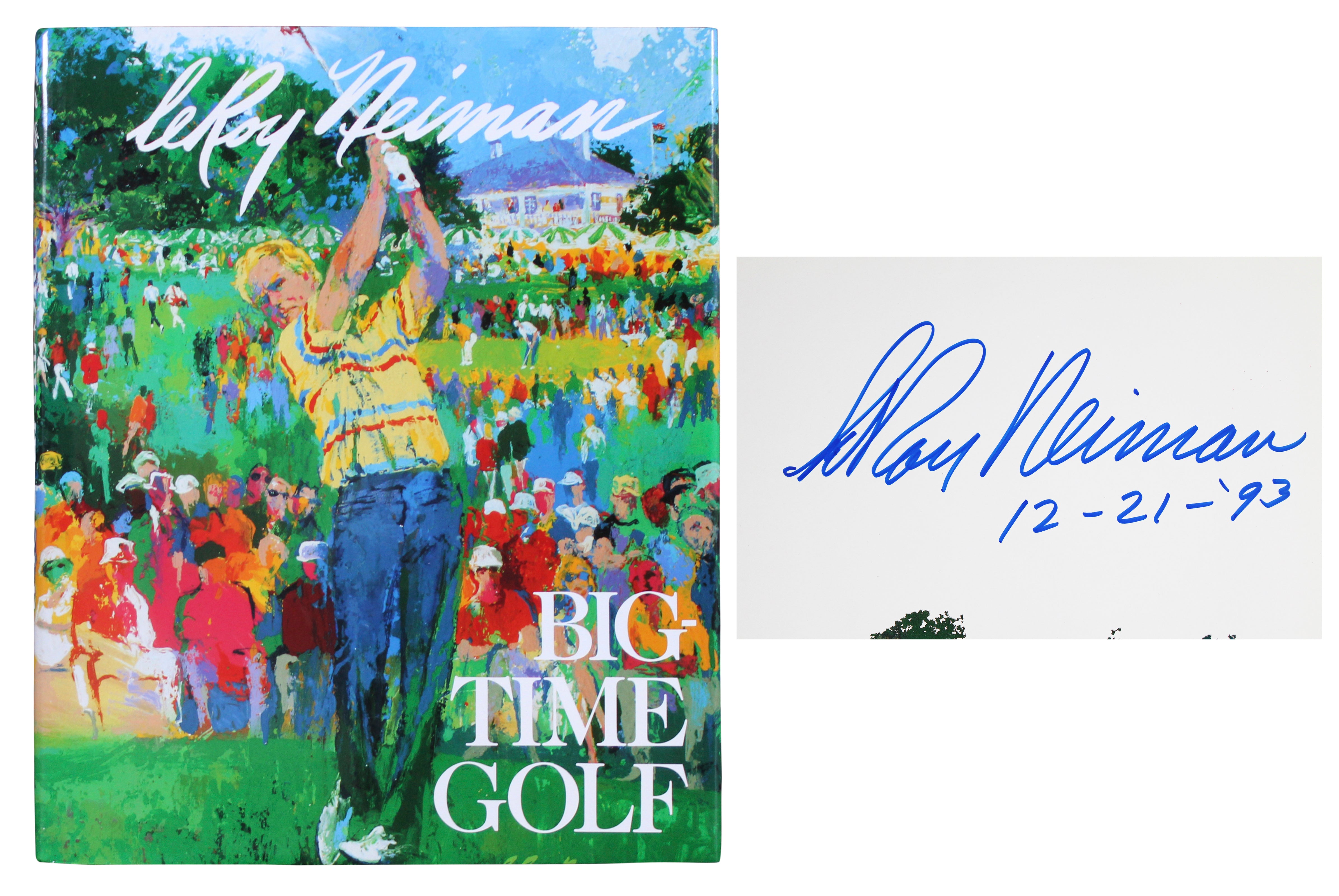 LeRoy Neiman "12-21-93" Authentic Signed Big-Time Golf Book JSA #K16896