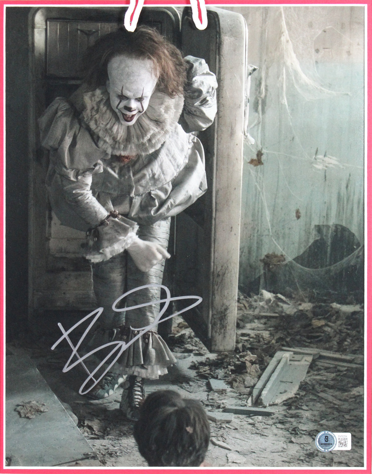 Bill Skarsgard It Authentic Signed 11x14 Framed Vertical B&W Photo BAS