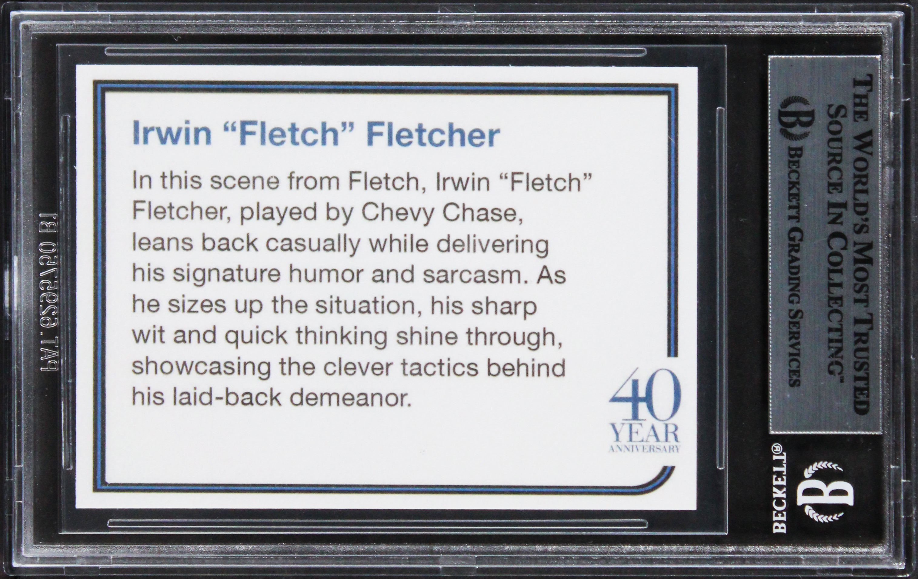 Chevy Chase Fletch Authentic Signed Custom Trading Card Card BAS Slabbed