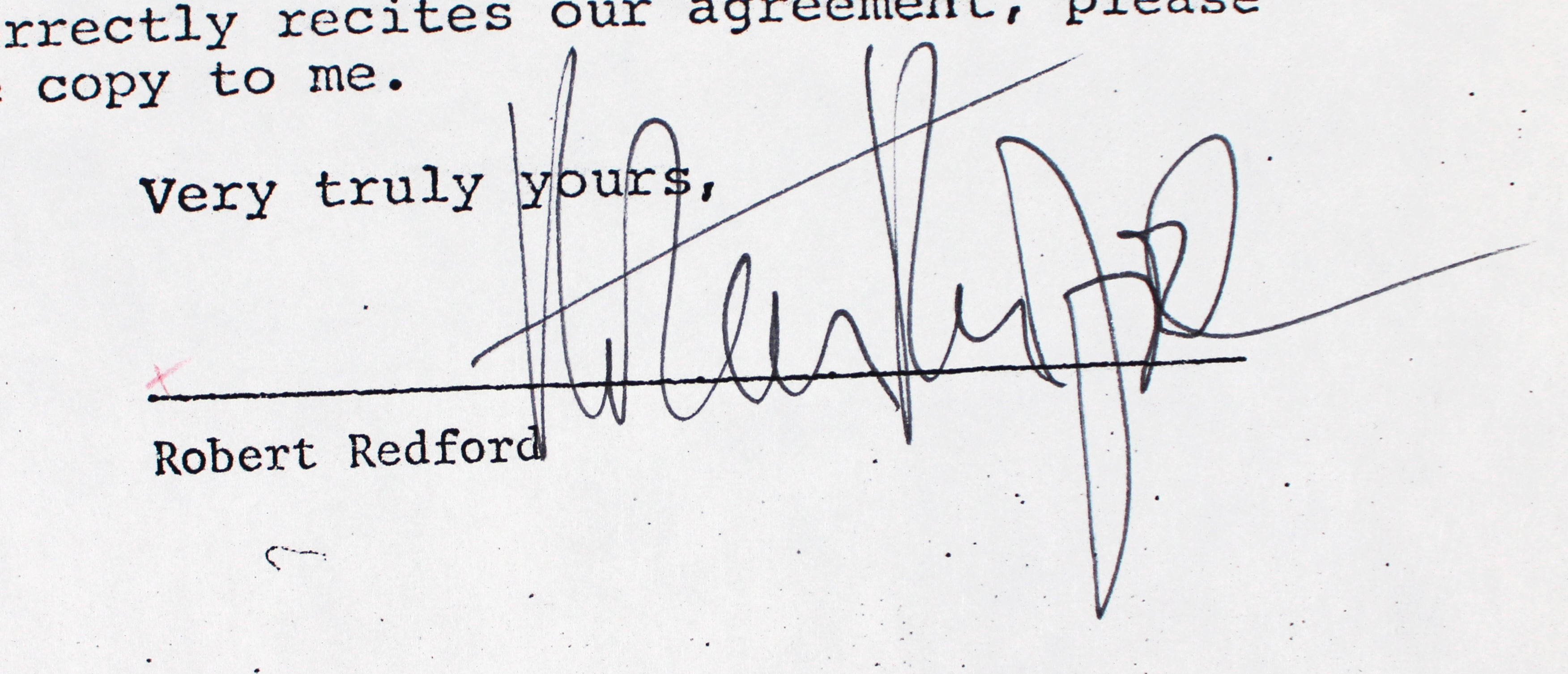 Robert Redford The Natural Authentic Signed 2 Page 8.5x11 Contract PSA #AC00941