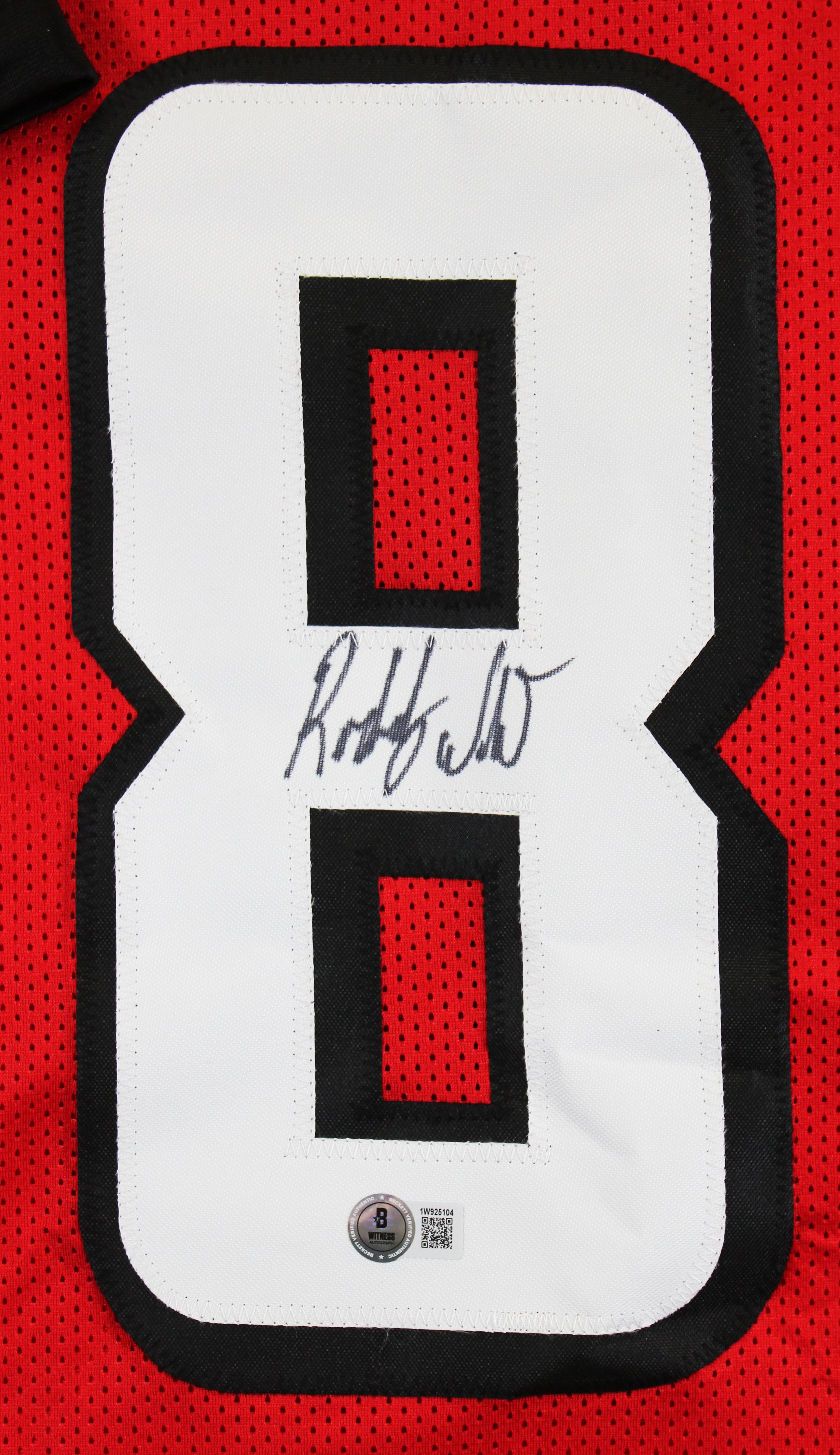 Roddy White Authentic Signed Red Pro Style Framed Jersey BAS Witnessed