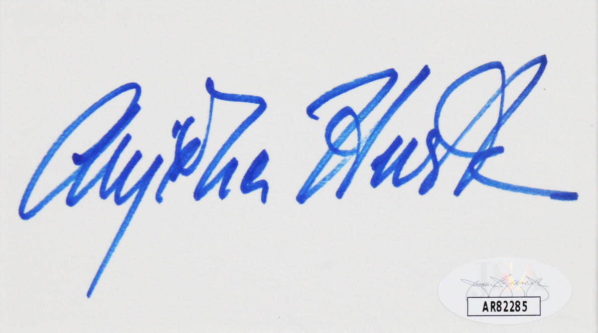 Anjelica Huston The Addams Family Signed Cut Signature Framed Display JSA