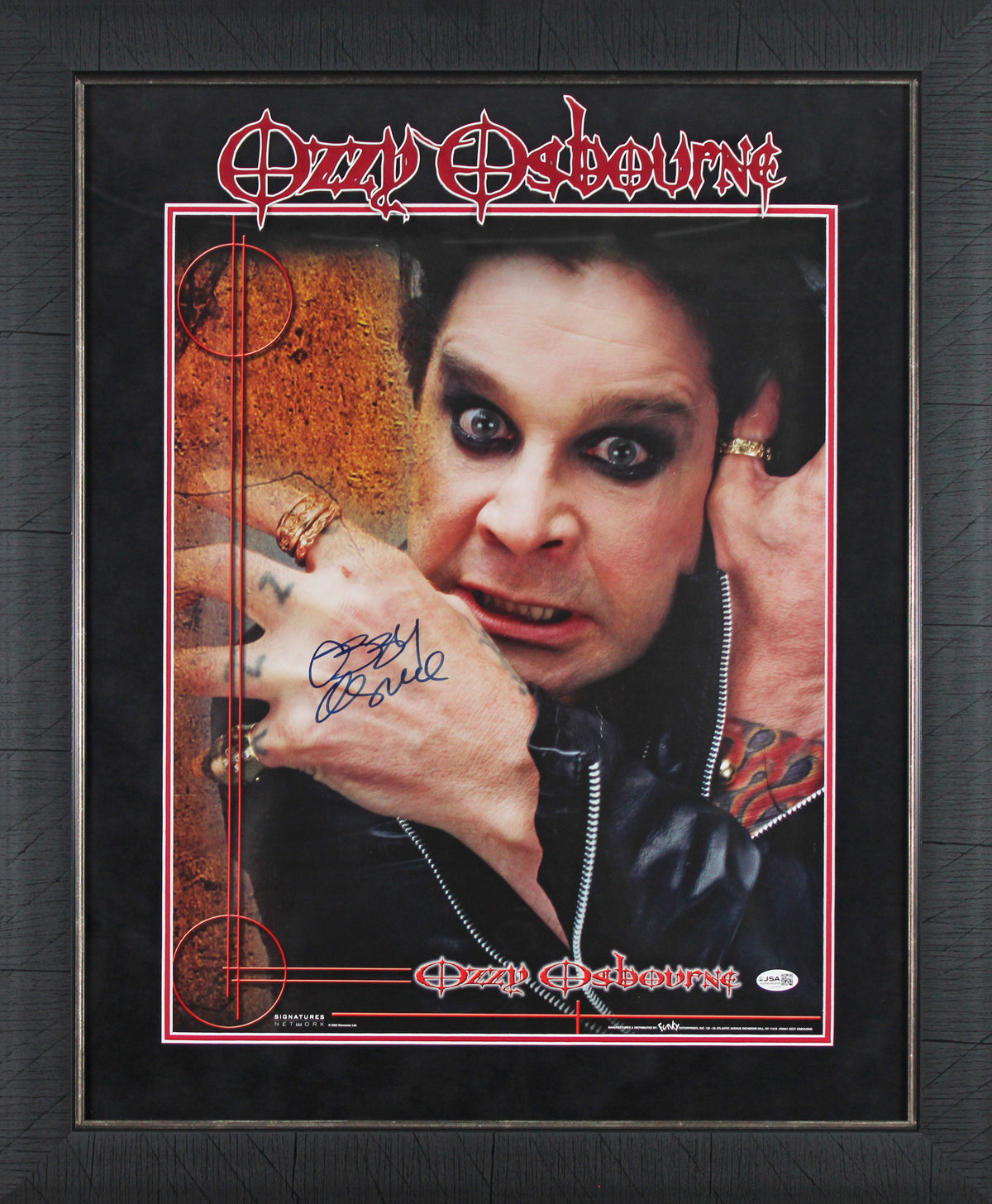 Ozzy Osbourne Authentic Signed & Framed 16x20 2004 Ozzfest Era Poster JSA