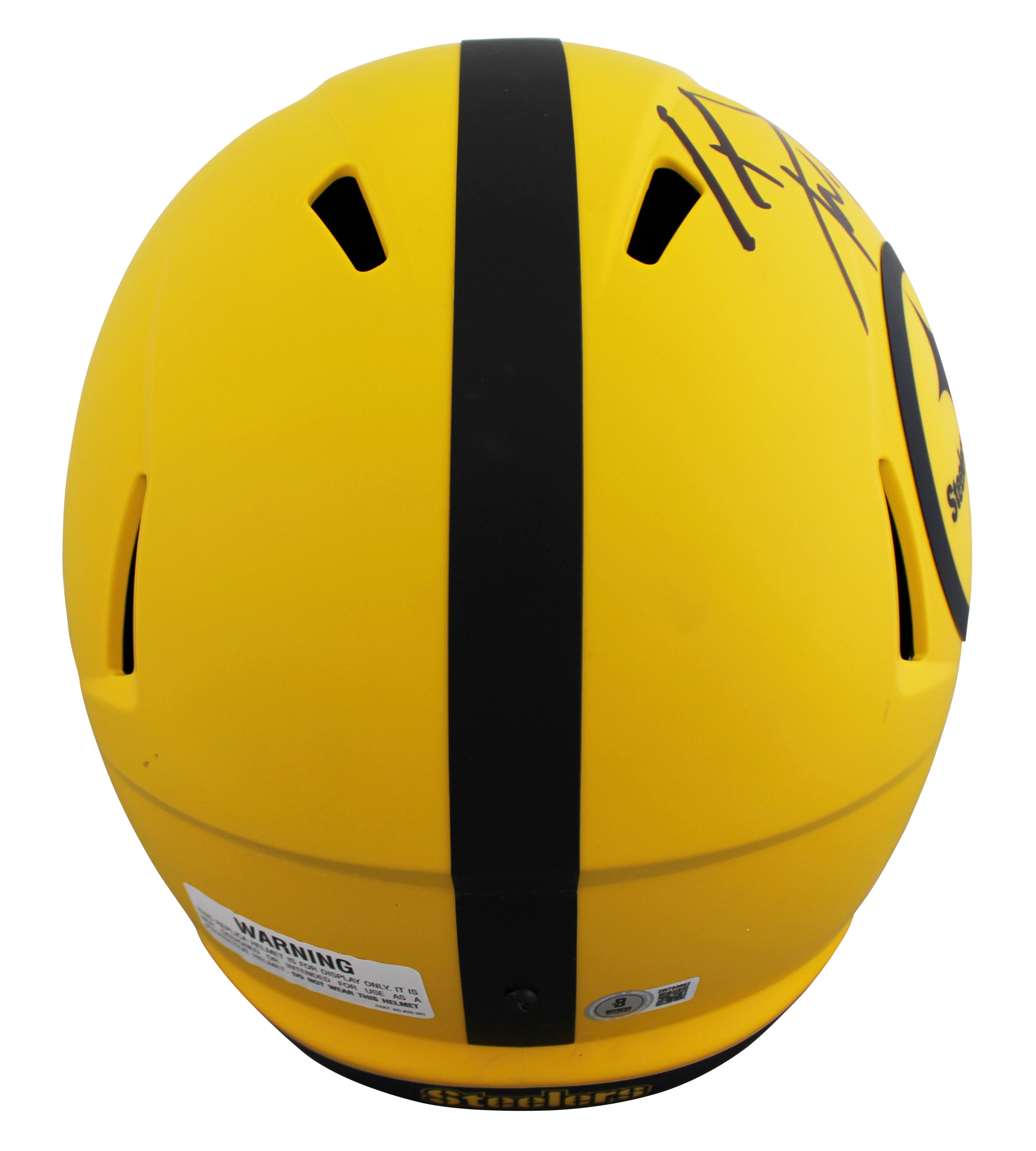 Steelers T.J. Watt Signed Rave Full Size Speed Rep Helmet W/ Case BAS Witnessed