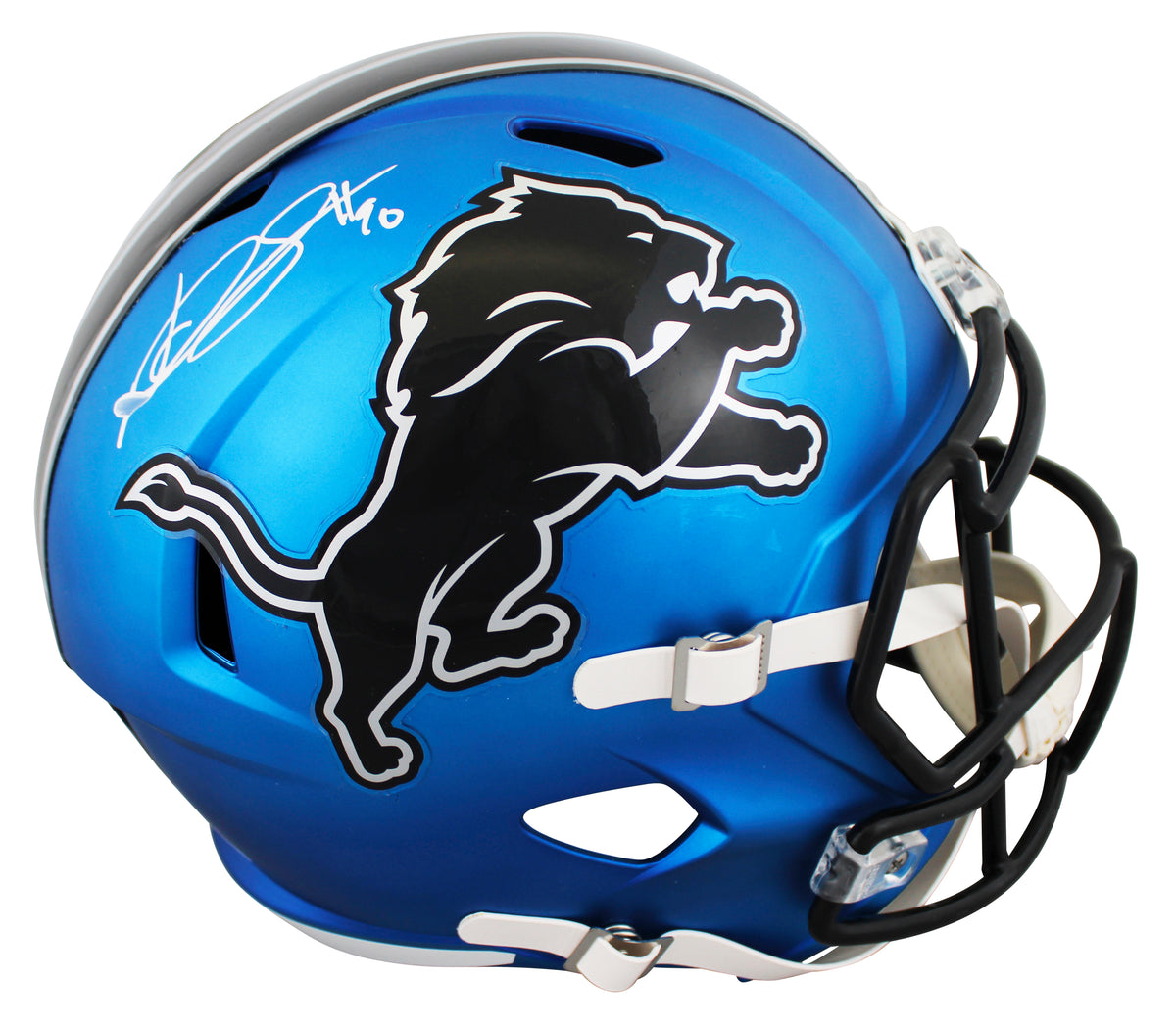 Lions Ndamukong Suh Signed 2024 On-Field Alt F/S Speed Rep Helmet JSA #WC846050