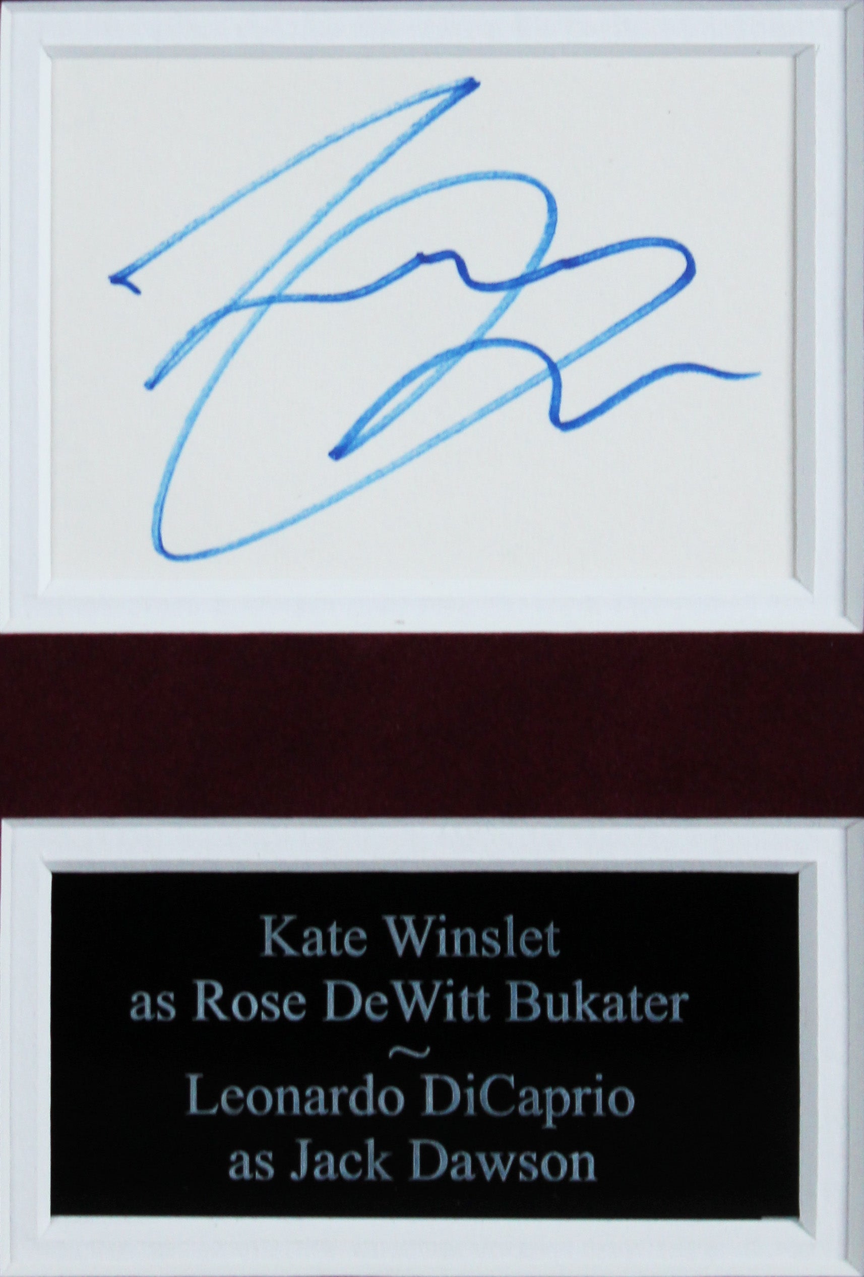 Leonard DiCaprio & Kate Winslet Titanic Signed 8x10 Framed Photo BAS #AE64187