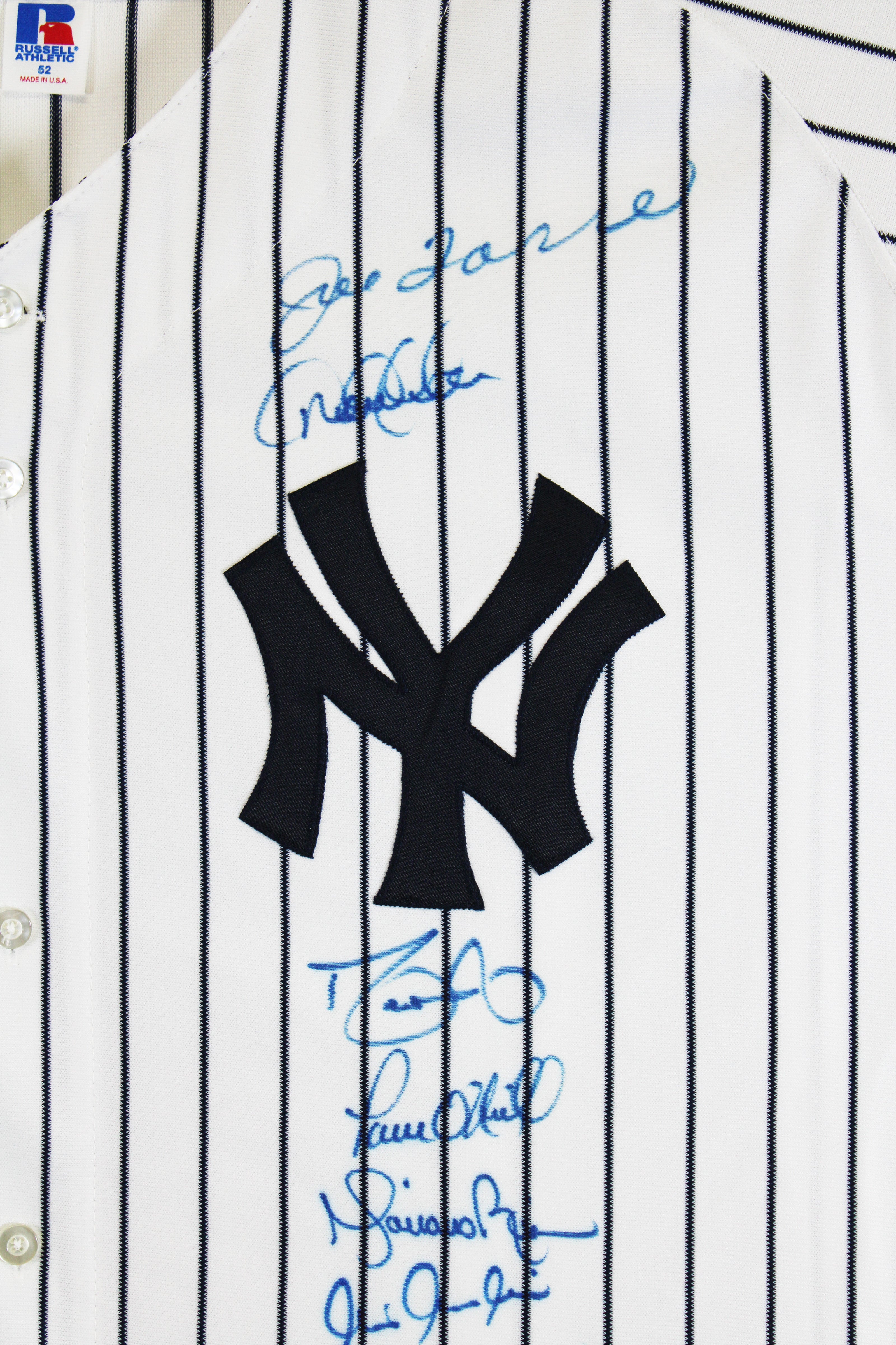 2000 Yankees (29) Torre, Jeter, Rivera Signed Pinstripe Jersey LE #29/126 JSA