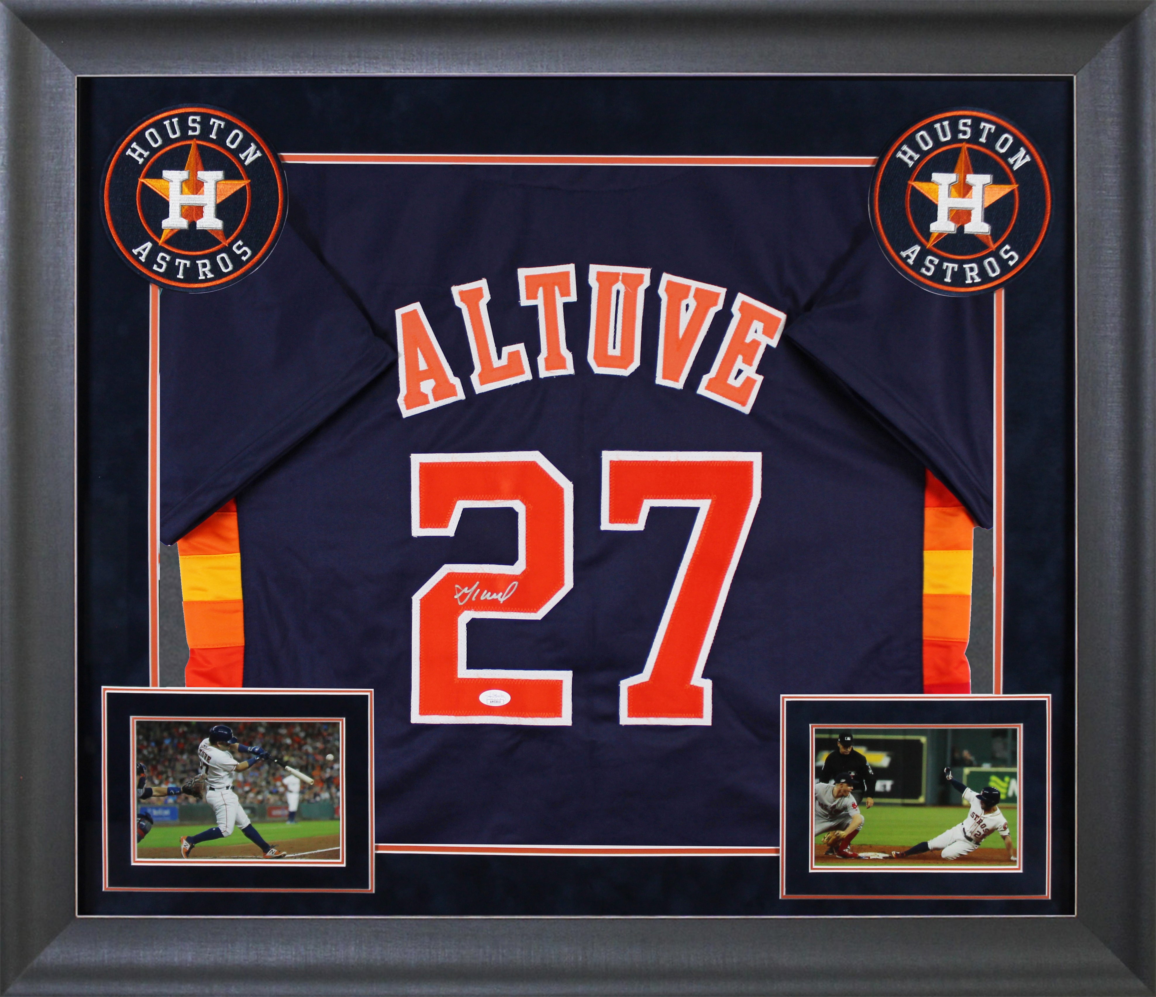 Jose Altuve Authentic Signed Navy Blue Pro Style Framed Jersey Autographed JSA