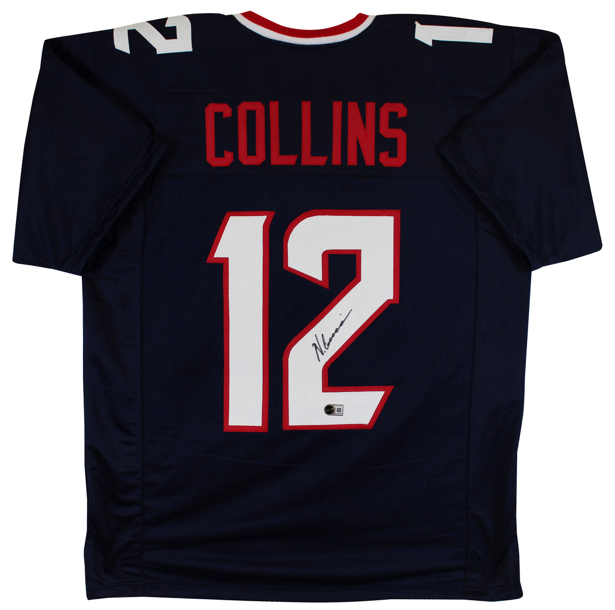Nico Collins Authentic Signed Navy Pro Style Jersey Autographed BAS Witnessed 2