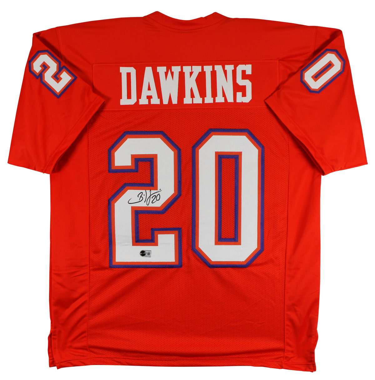 Clemson Brian Dawkins Authentic Signed Orange Pro Style Jersey BAS Witnessed