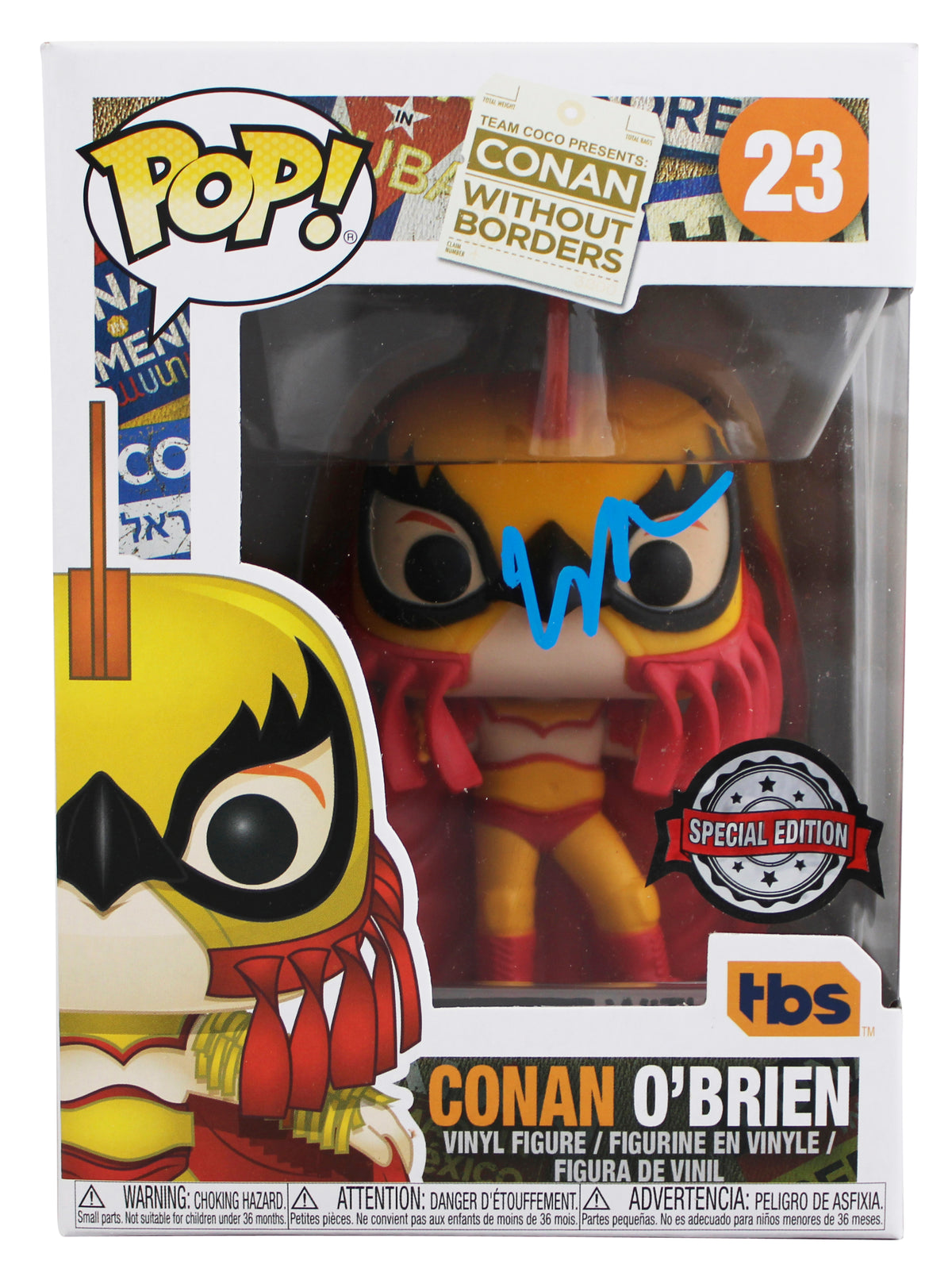 Conan O'Brien Signed Luchador Conan #23 Funko Pop Vinyl Figure BAS #BS27117