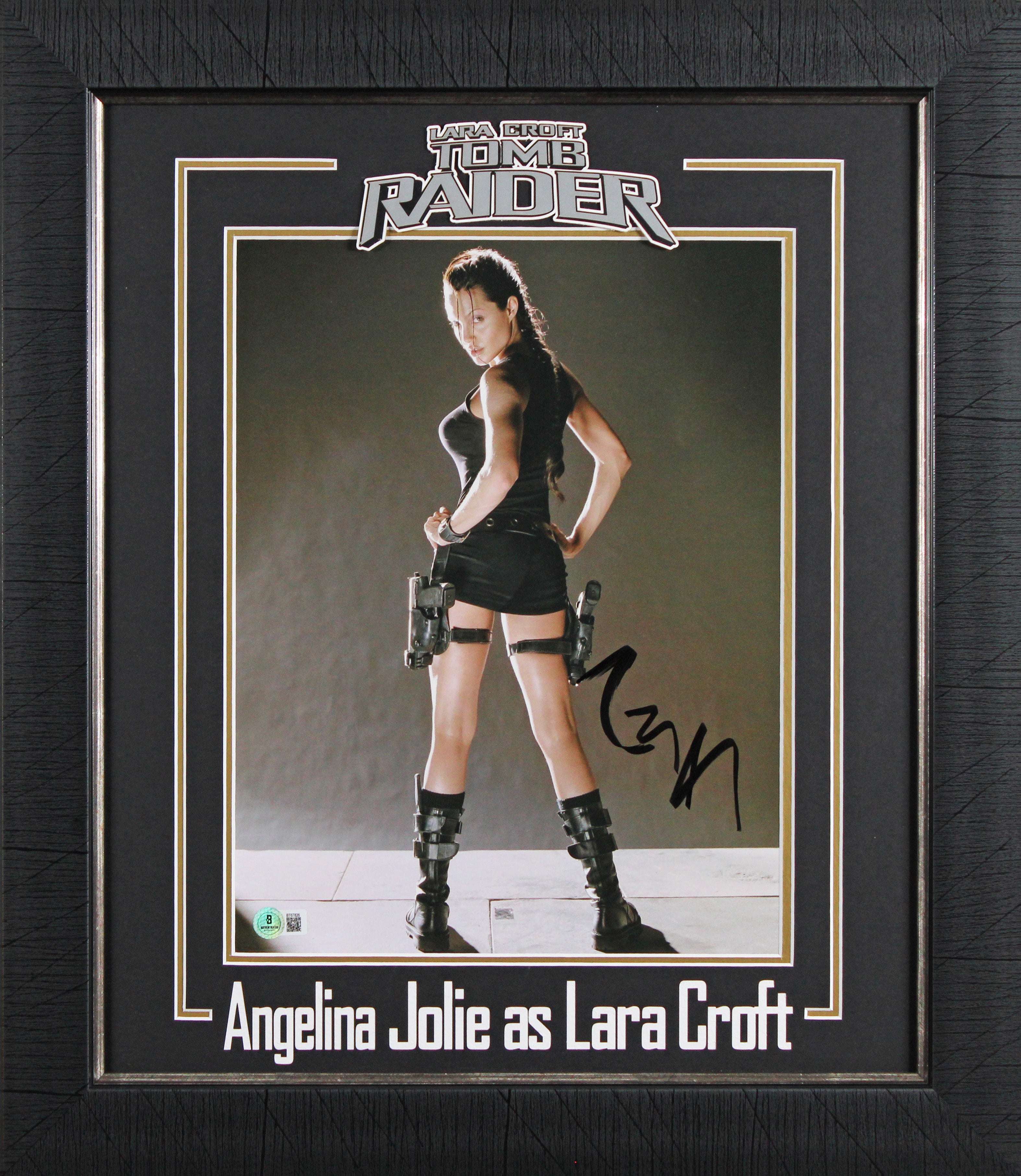 Angelina Jolie Tomb Raider Authentic Signed 11x14 Framed Photo BAS #BT67826