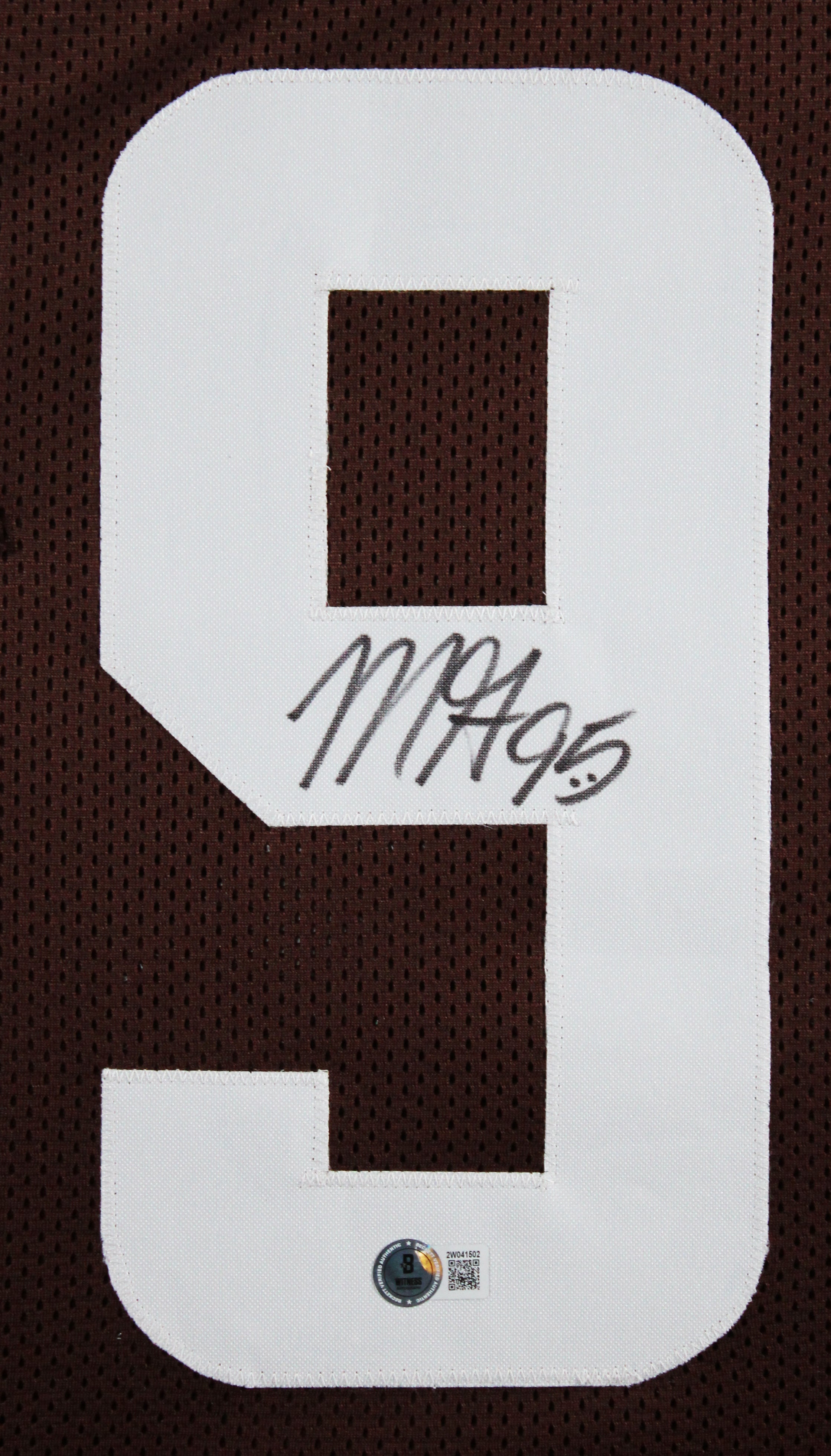 Myles Garrett Authentic Signed Brown Pro Style Framed Jersey BAS Witnessed