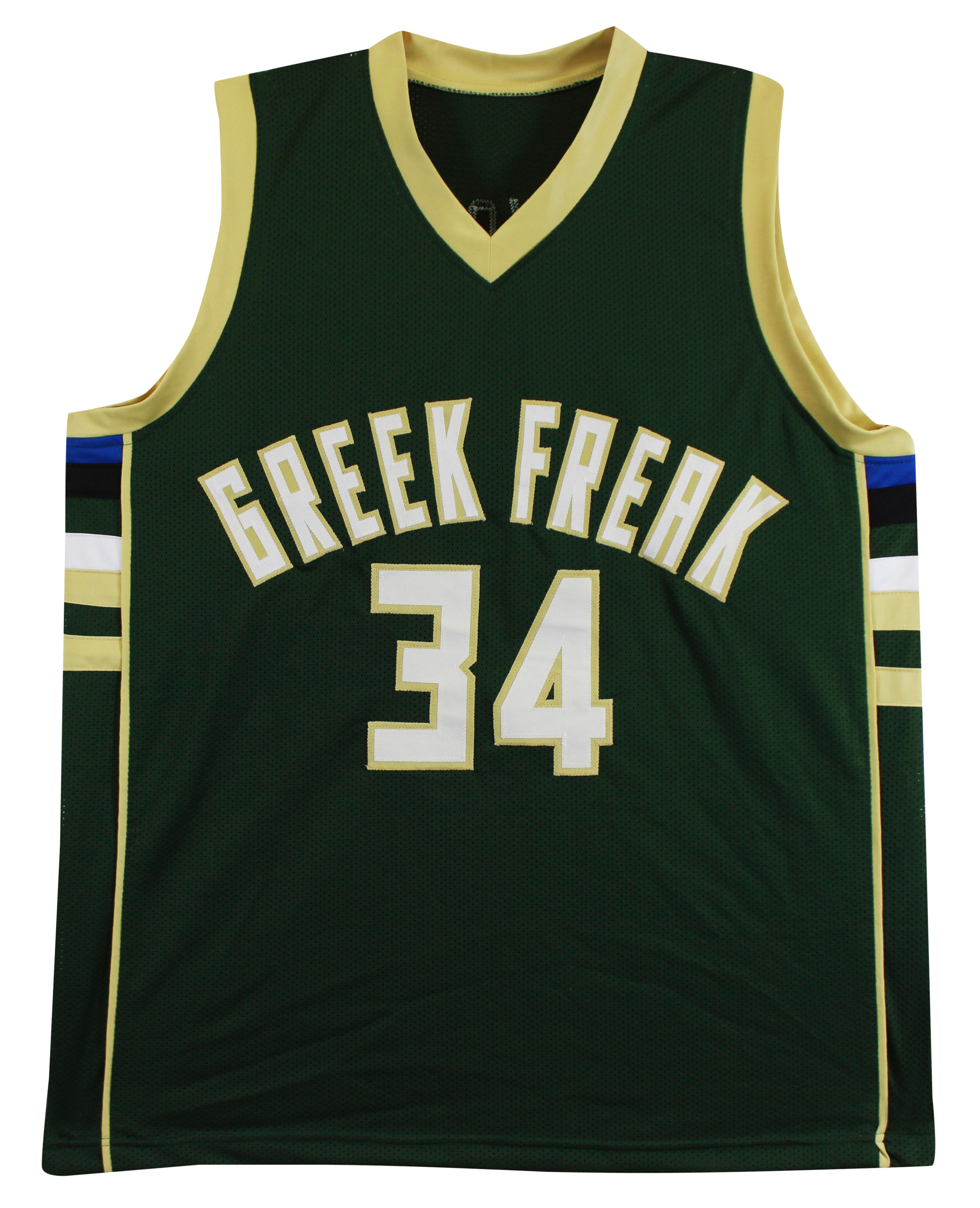 Giannis Antetokounmpo Authentic Signed Green Pro Style Jersey BAS Wit #WG59788