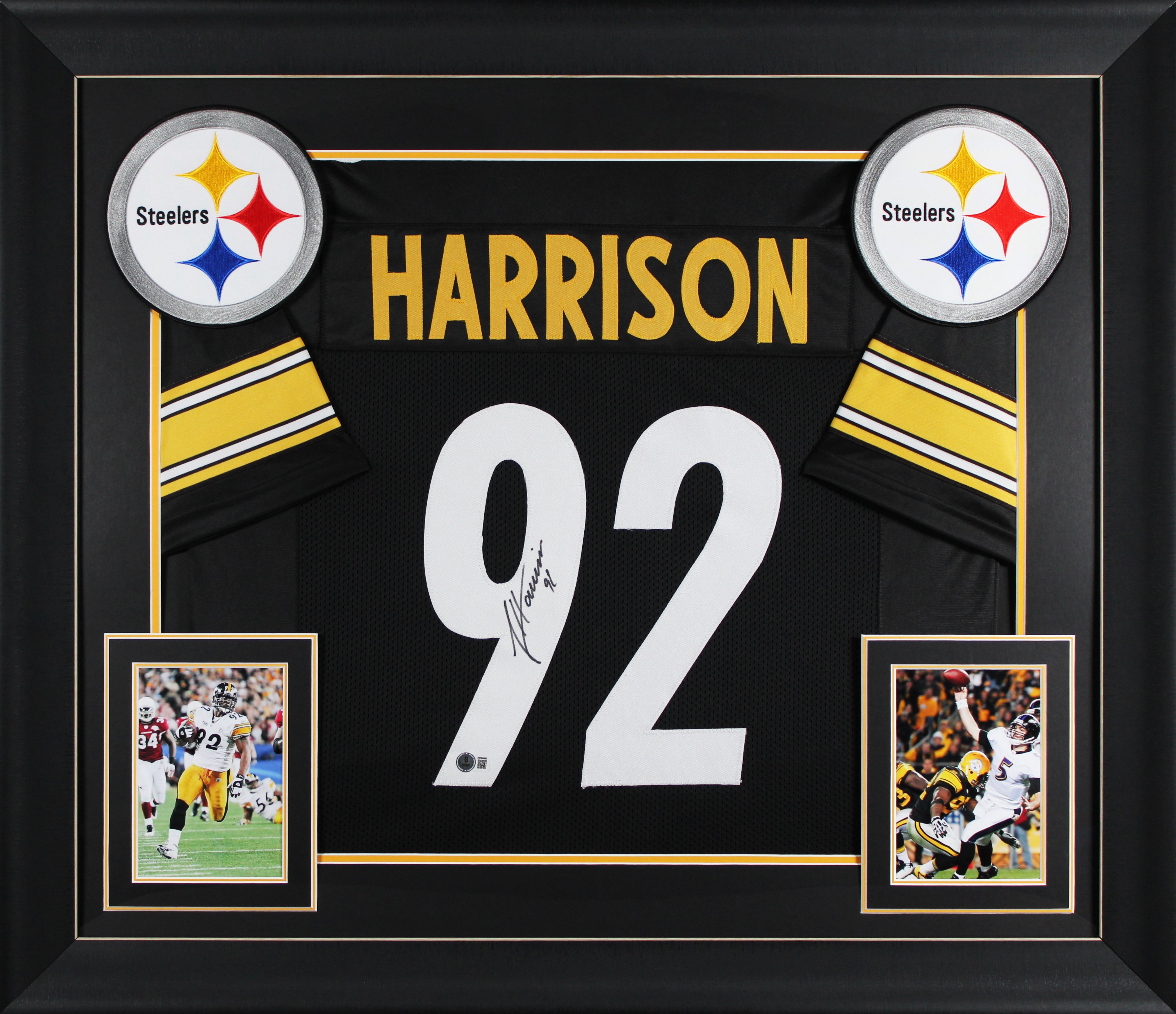 James Harrison Authentic Signed Black Pro Style Framed Jersey BAS Witnessed