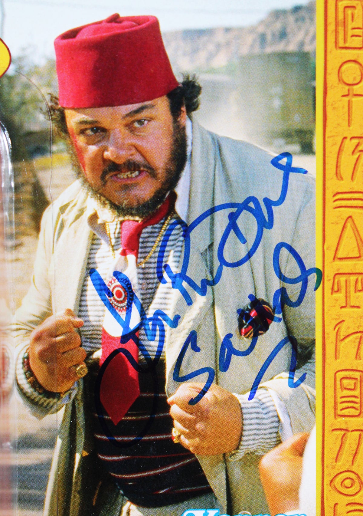 John Rhys-Davies Indiana Jones Signed Kenner Sallah Action Figure BAS Witnessed