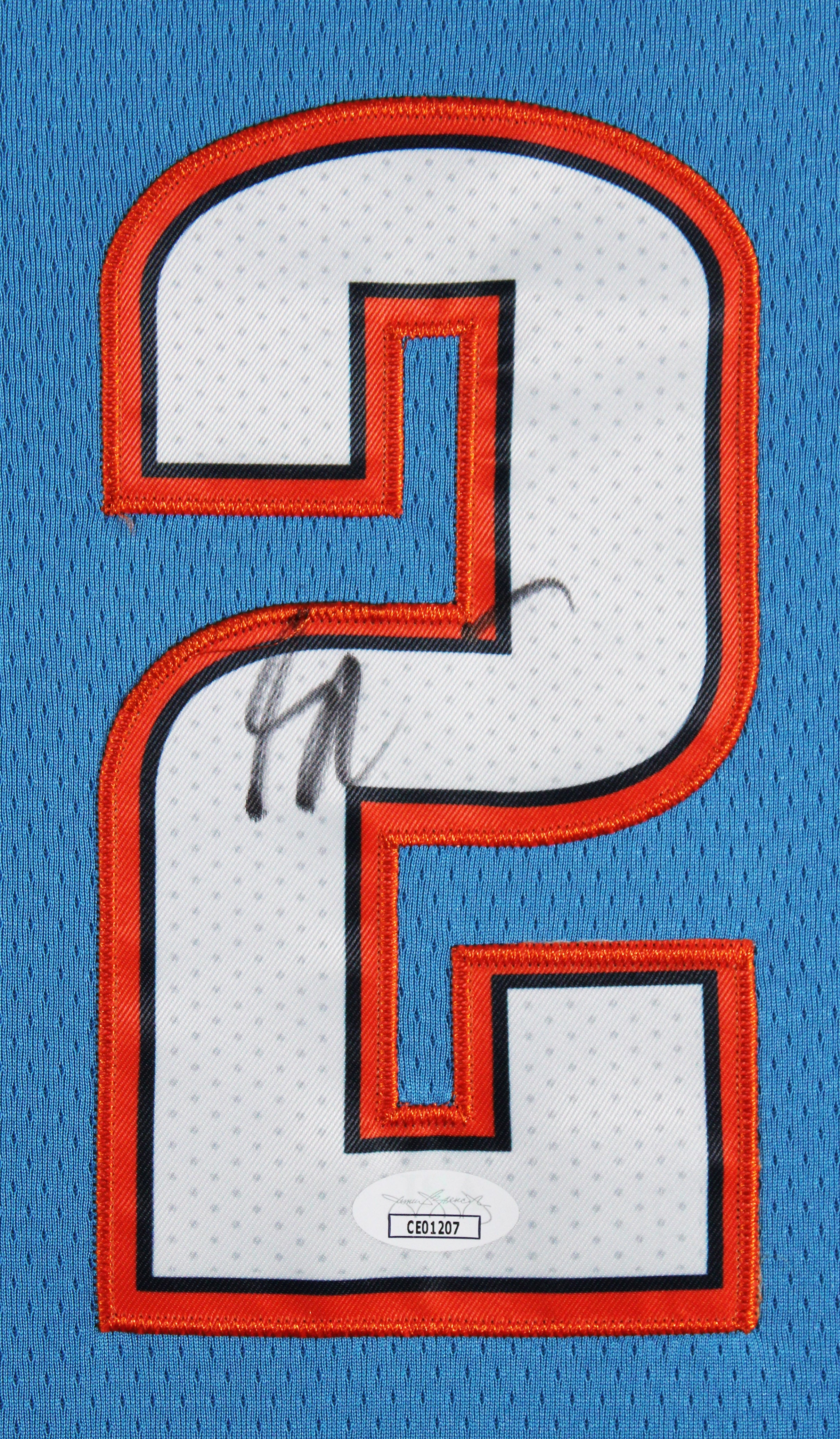 Thunder Shai Gilgeous-Alexander Signed Blue Nike Swingman Framed Jersey JSA