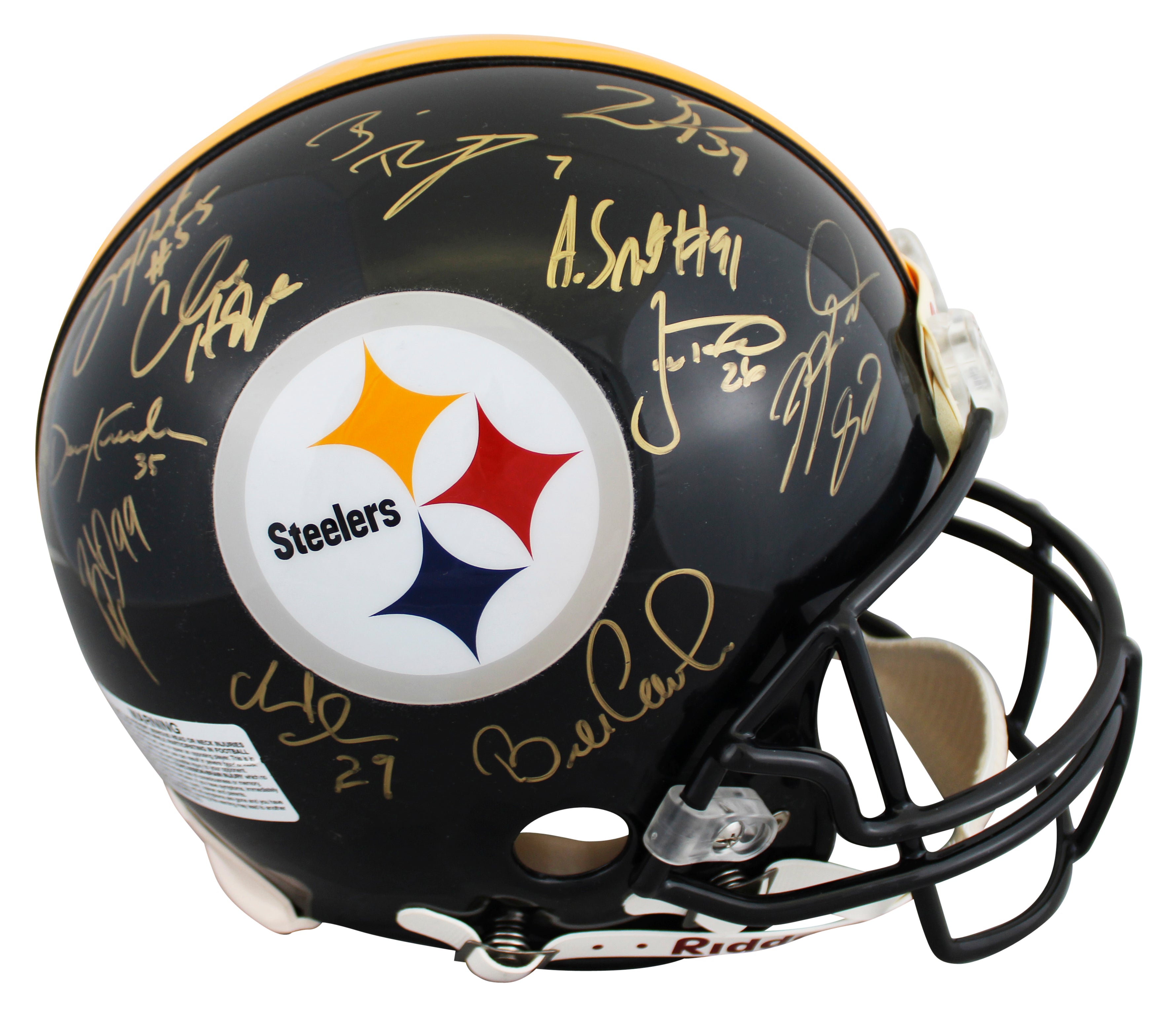 Steelers XL & XLIII SB Team (27) Signed VSR4 Full Size Proline Helmet Fanatics