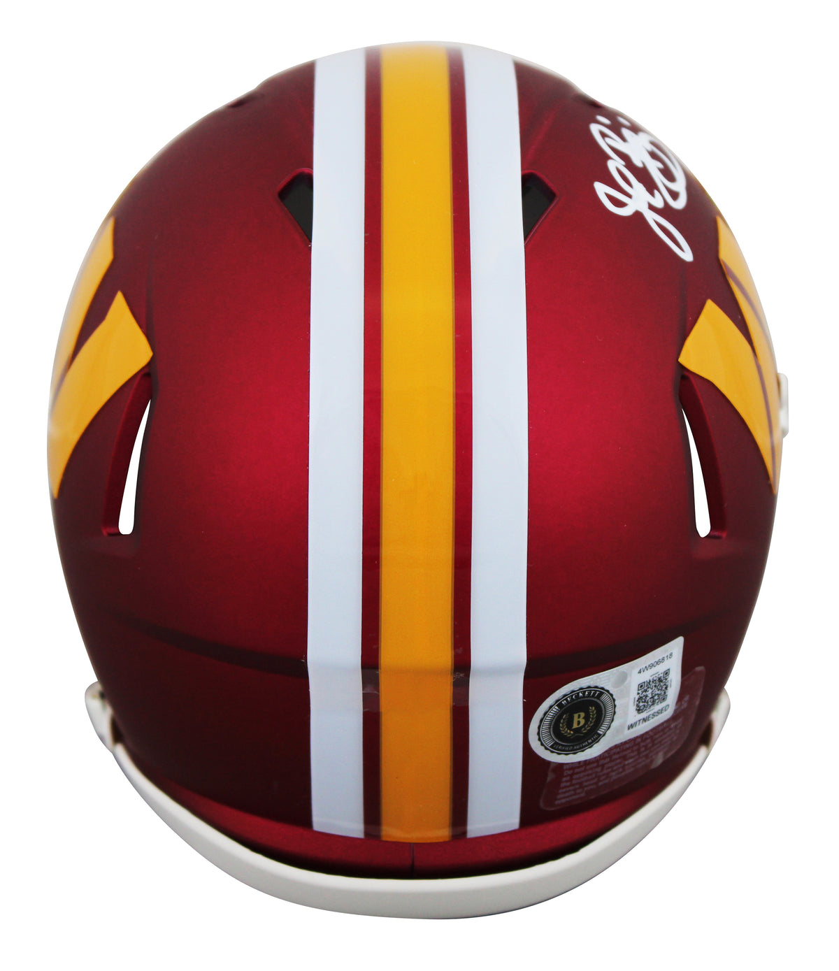 Commanders John Riggins Signed 2025 On-Field Alt Speed Mini Helmet W/ Case BAS W