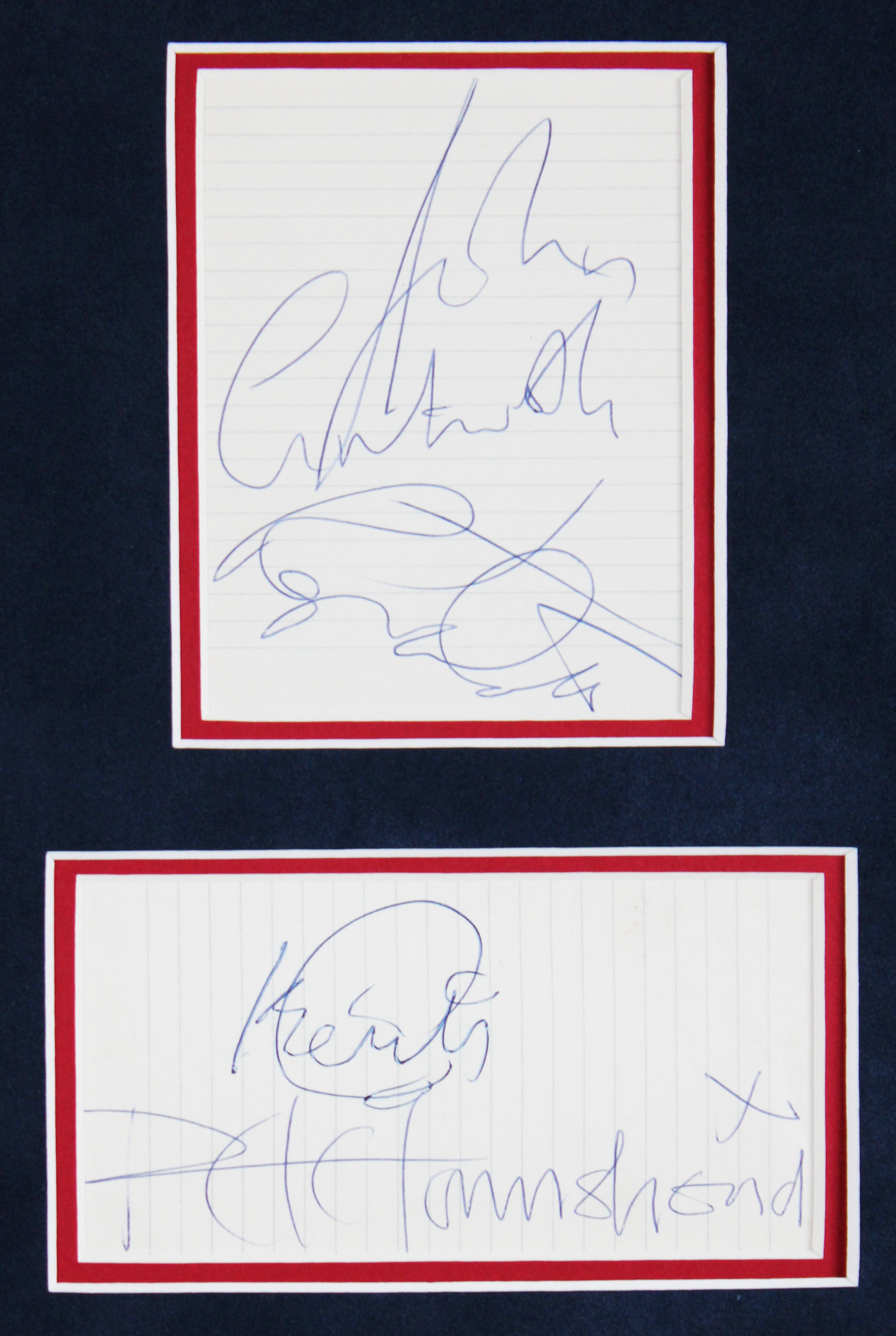 The Who (4) Moon, Townshend, Entwistle, Daltrey Signed & Framed Cut JSA #YY52817