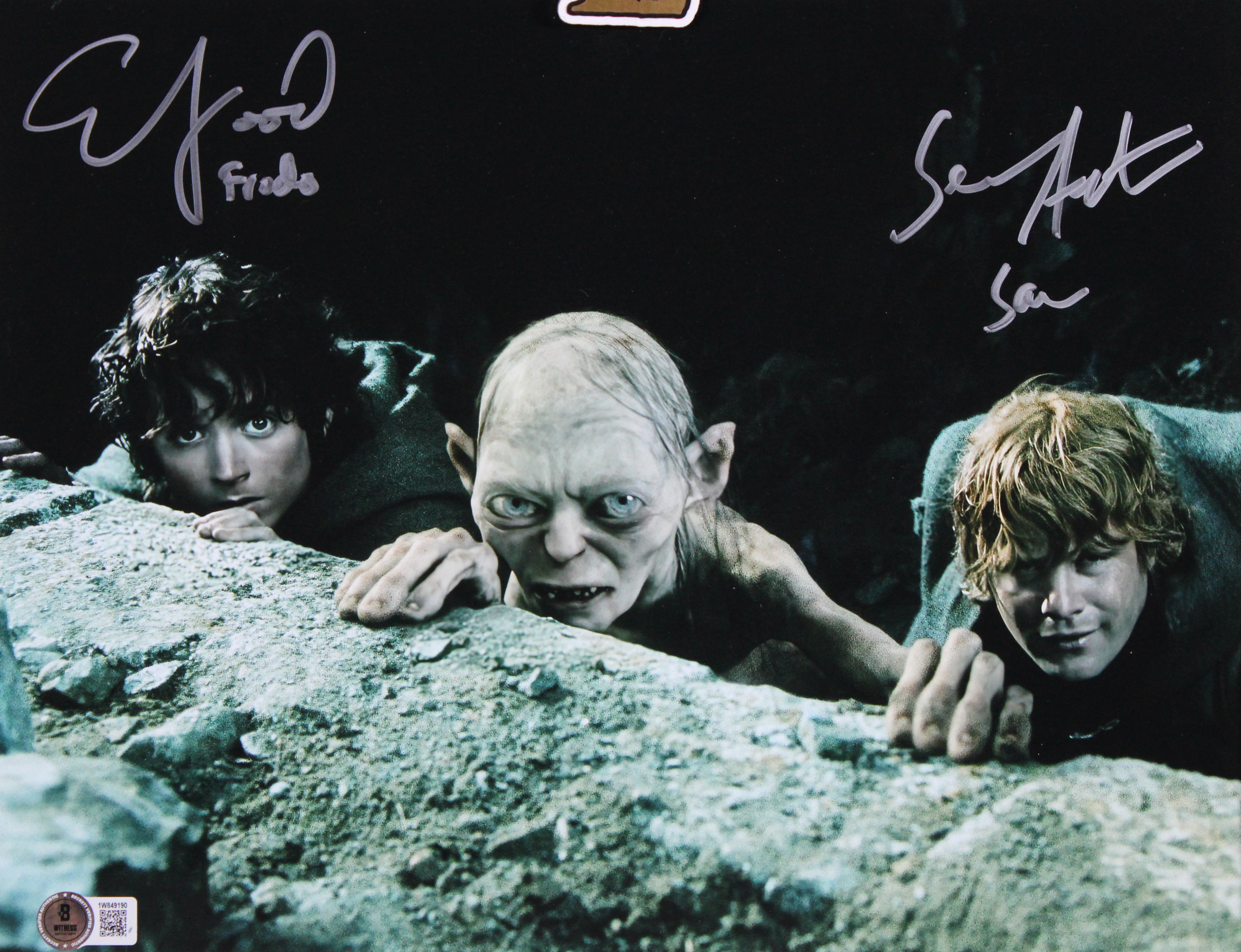 LOTR (3) Astin, Wood & Serkis Authentic Signed 11x14 Photo Framed Display BAS 3