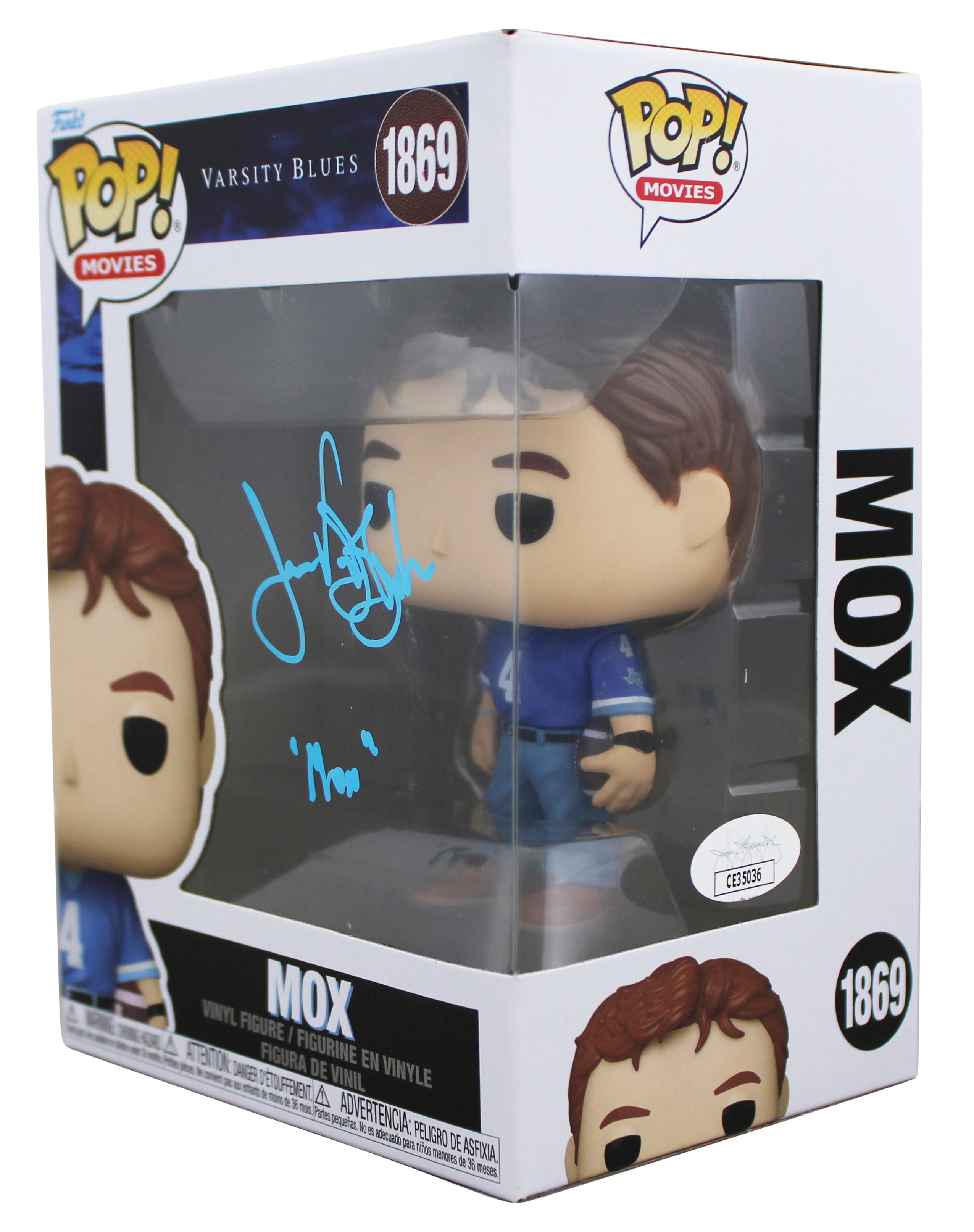 James Van Der Beek Varsity Blues "Mox" Signed #1869 Funko Pop Vinyl Figure JSA