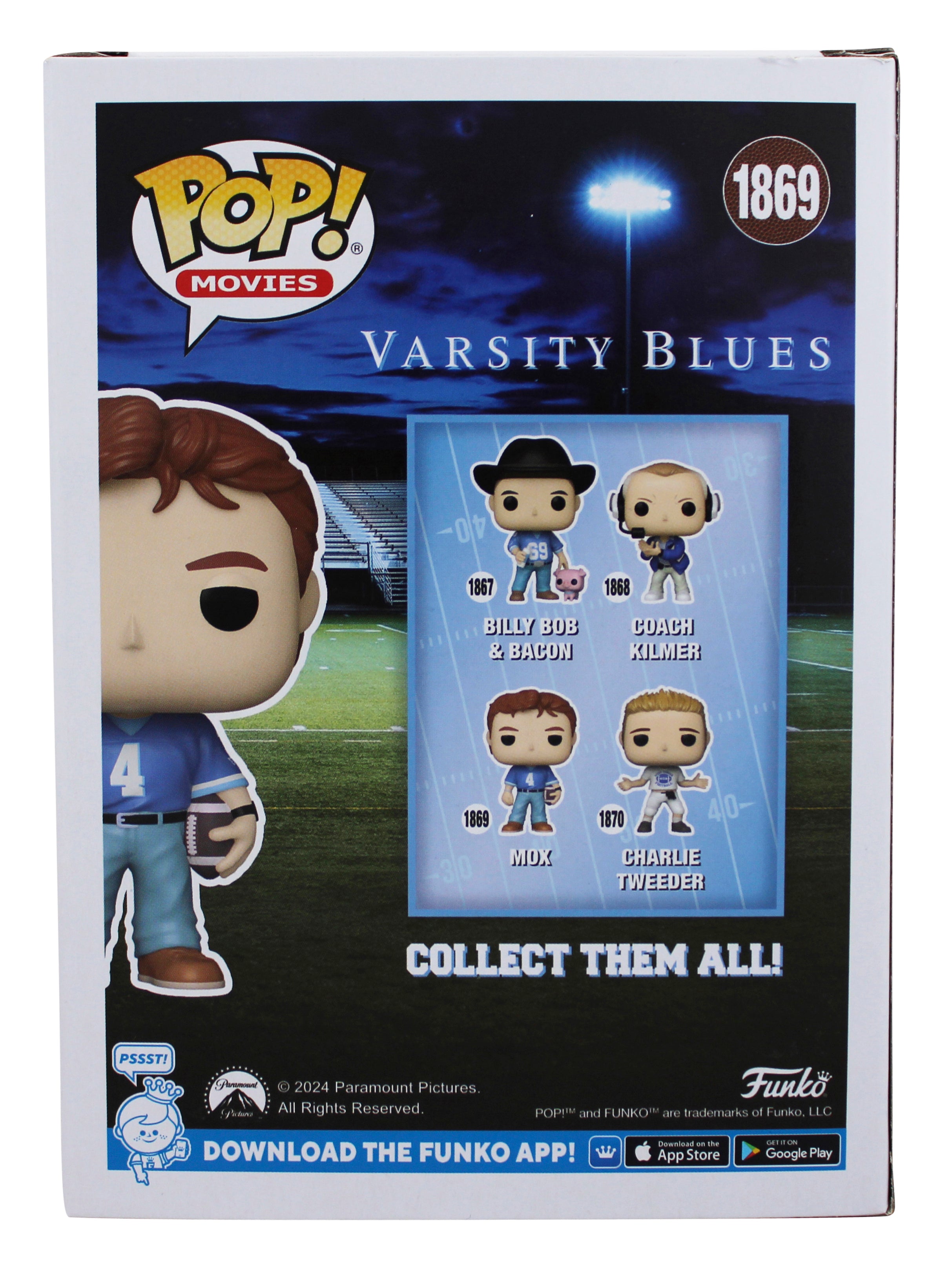 James Van Der Beek Varsity Blues "Mox" Signed #1869 Funko Pop Vinyl Figure JSA