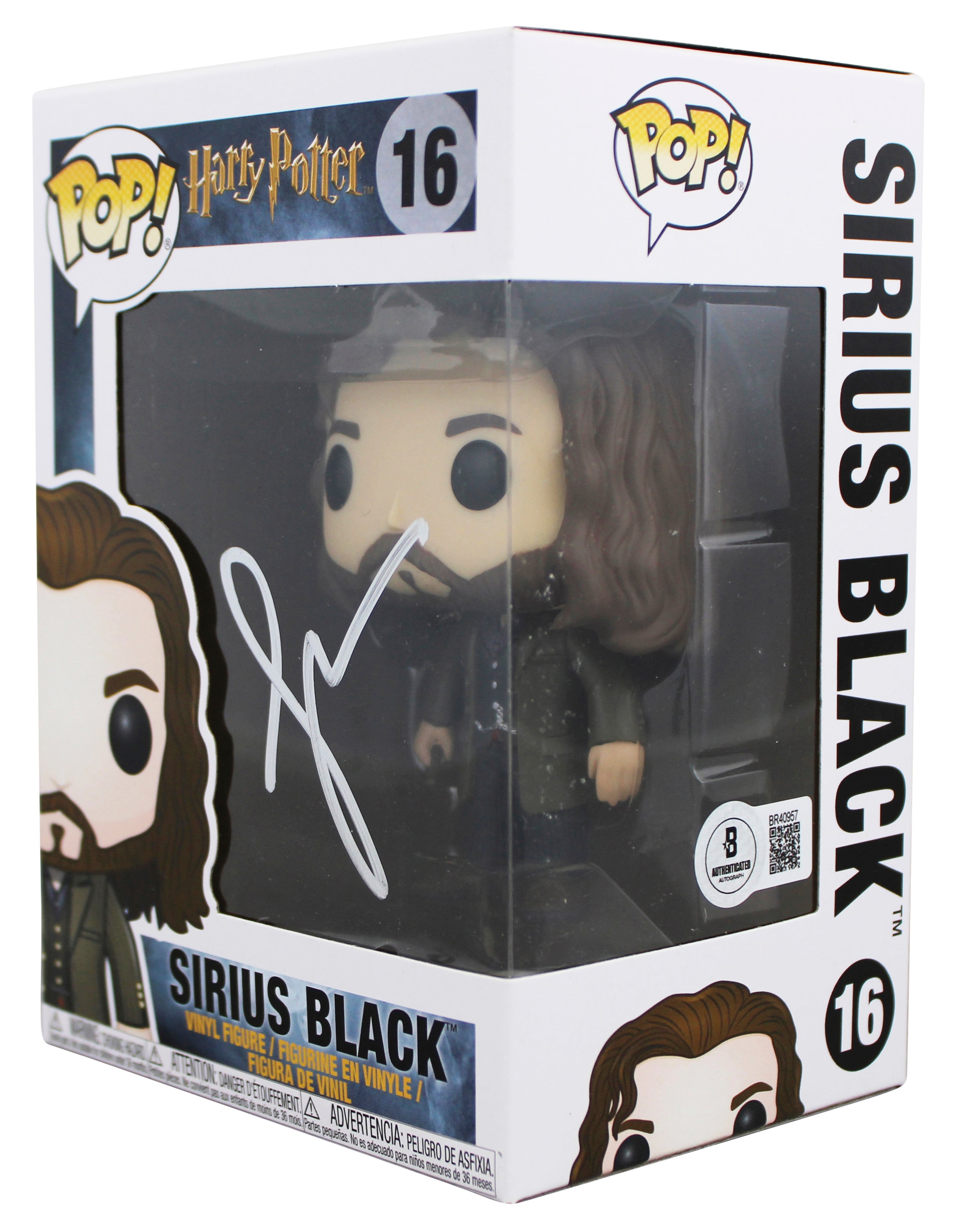 Gary Oldman Harry Potter Signed Sirius Black #16 Funko Pop Figure BAS #BR40957
