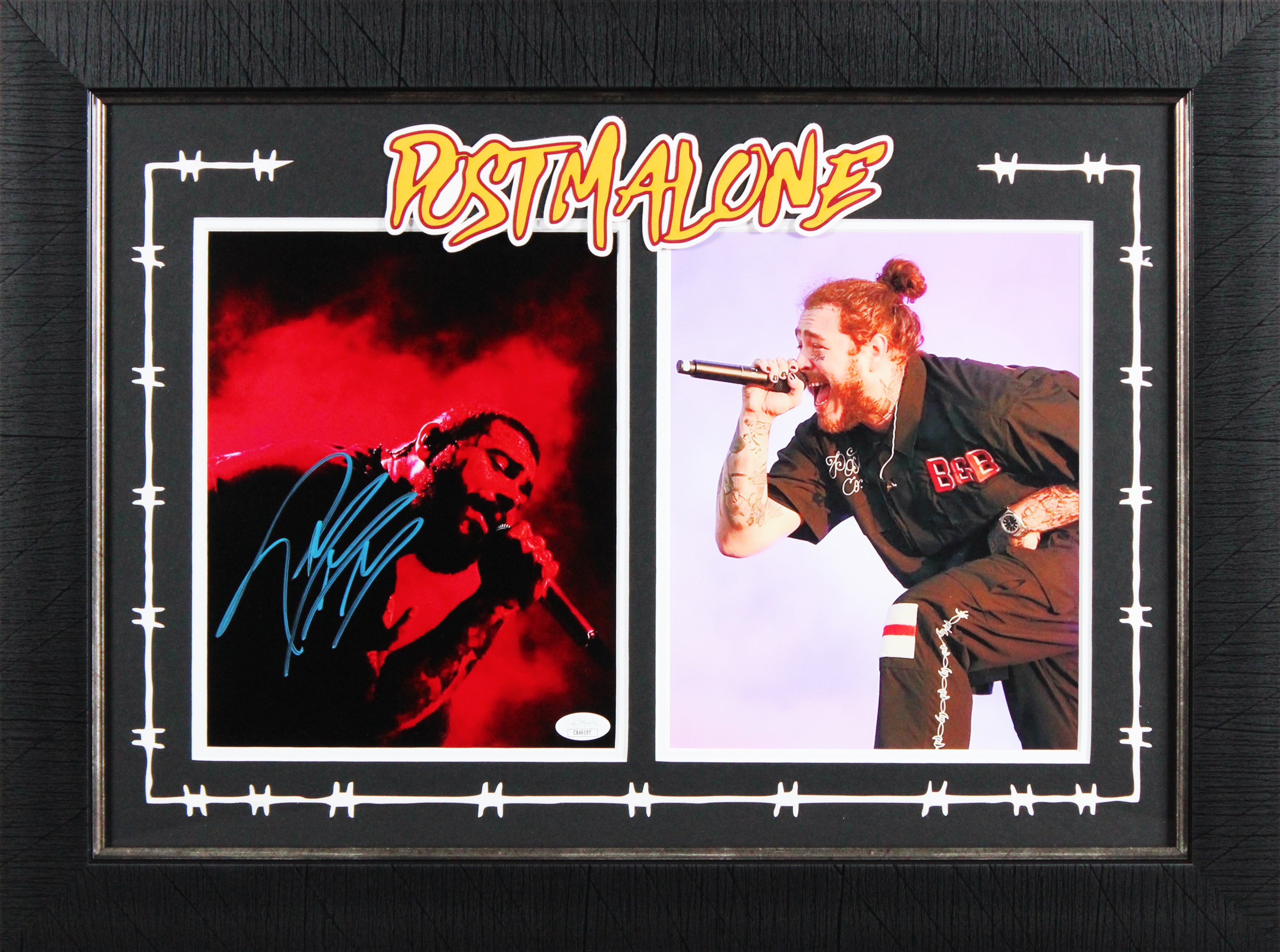 Post Malone Authentic Signed 8x10 Framed Photo Autographed JSA #CB46197