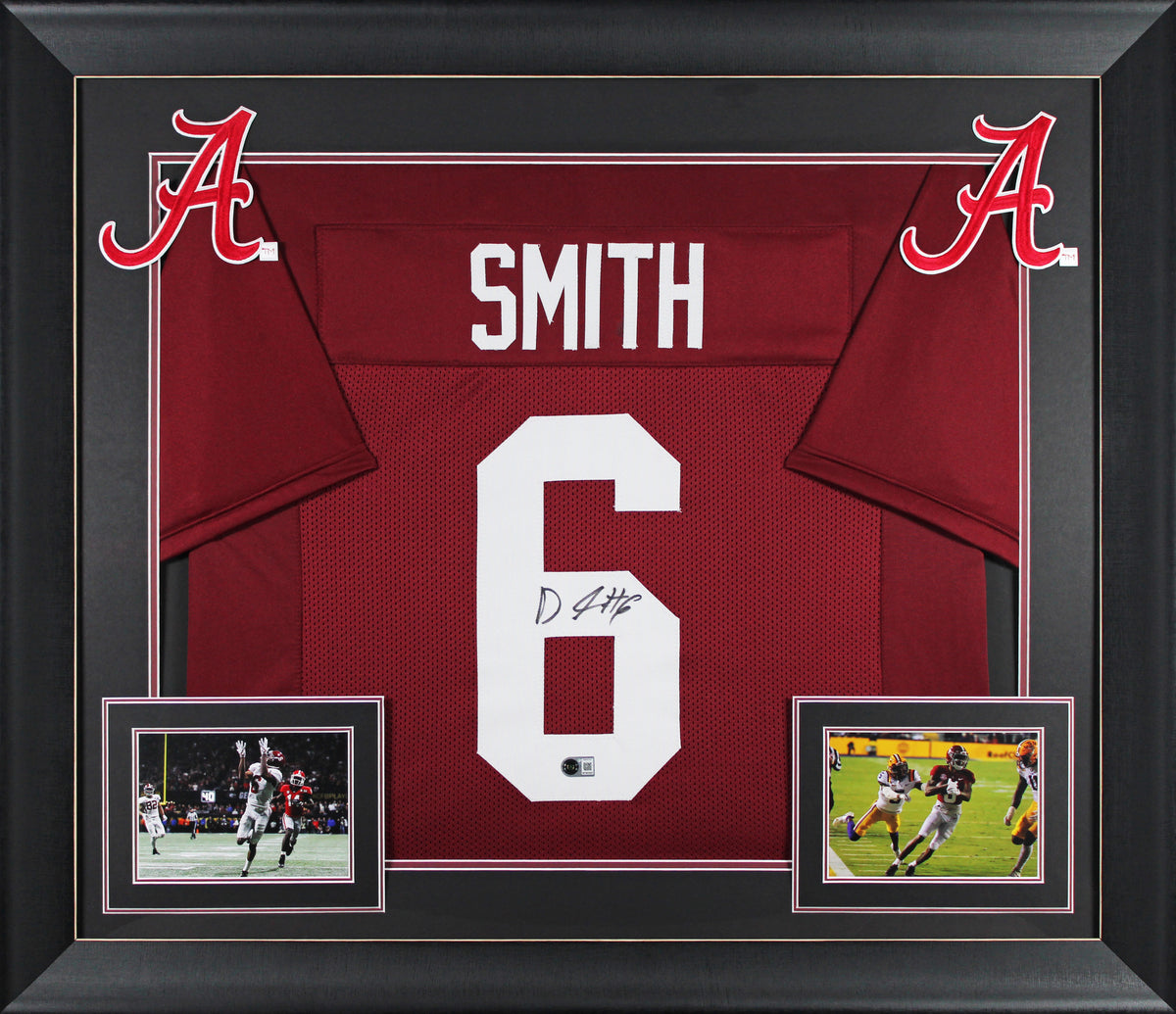 Alabama DeVonta Smith Signed Maroon Pro Style Framed Jersey BAS Witnessed