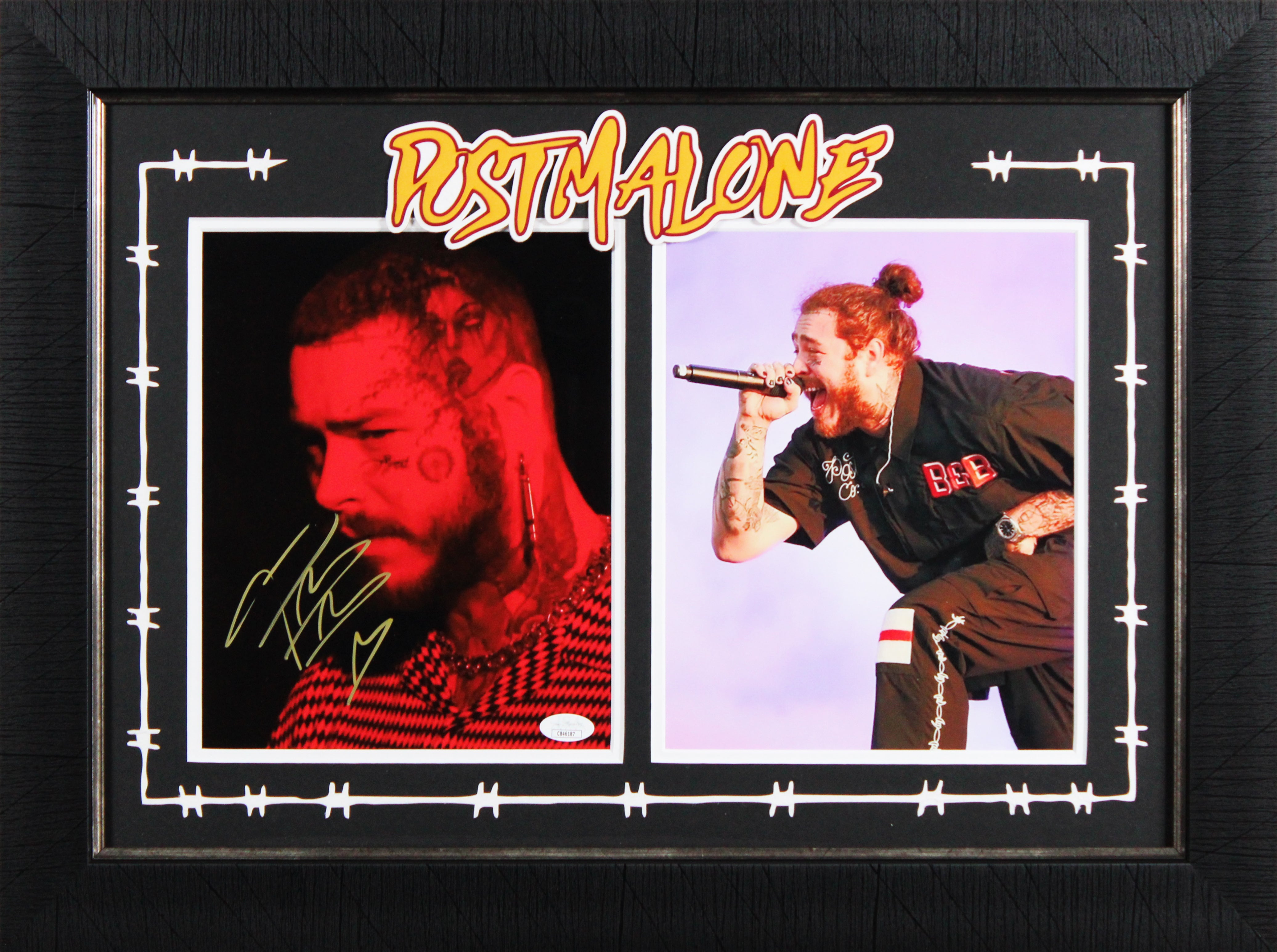 Post Malone Authentic Signed 8x10 Framed Photo Autographed JSA #CB46187