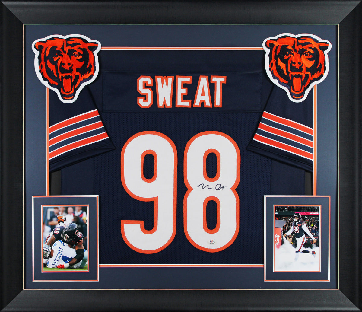 Montez Sweat Authentic Signed Navy Pro Style Framed Jersey Autographed PSA/DNA