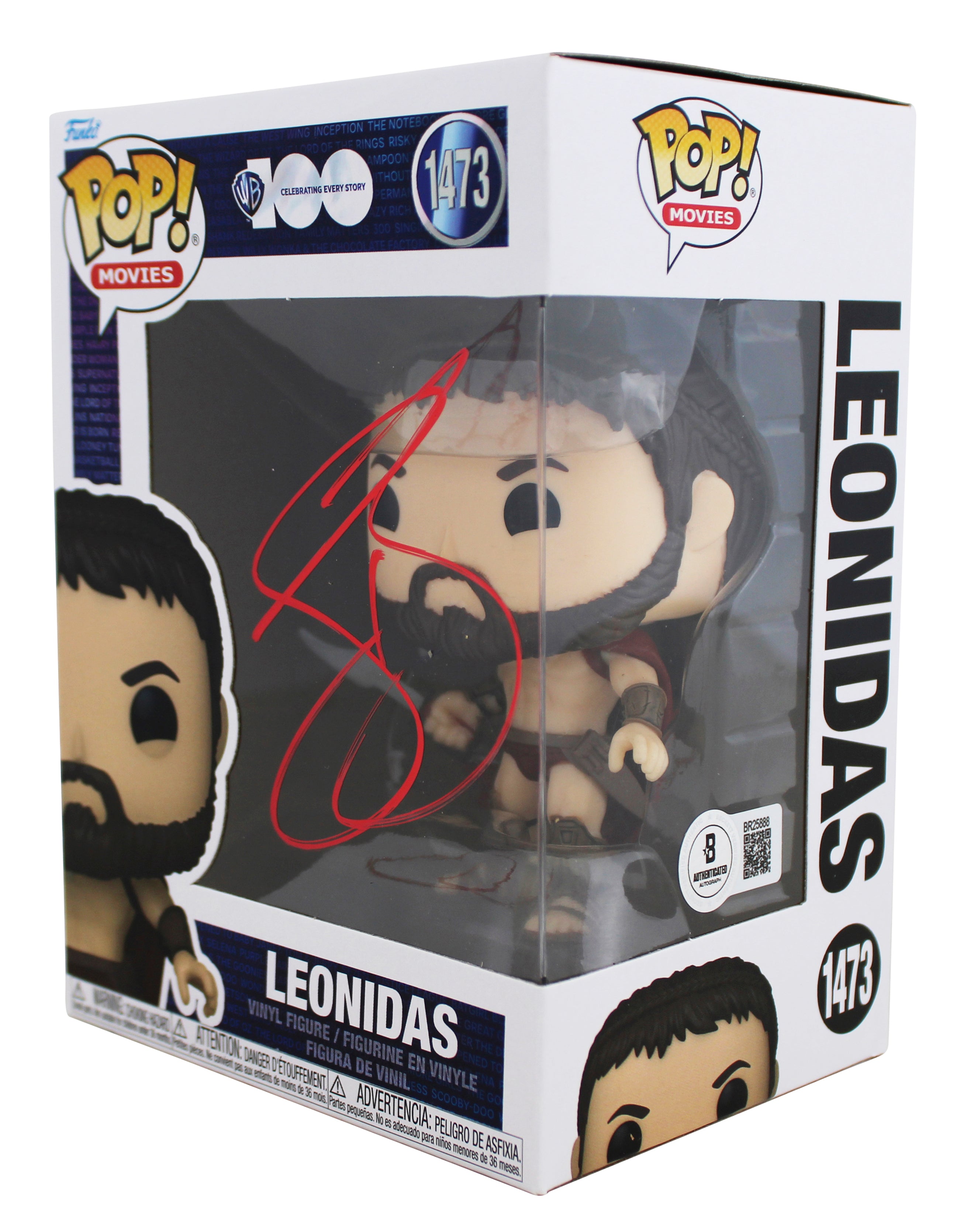 Gerard Butler 300 Signed Leonidas #1473 Funko Pop Vinyl Figure BAS #BR25888