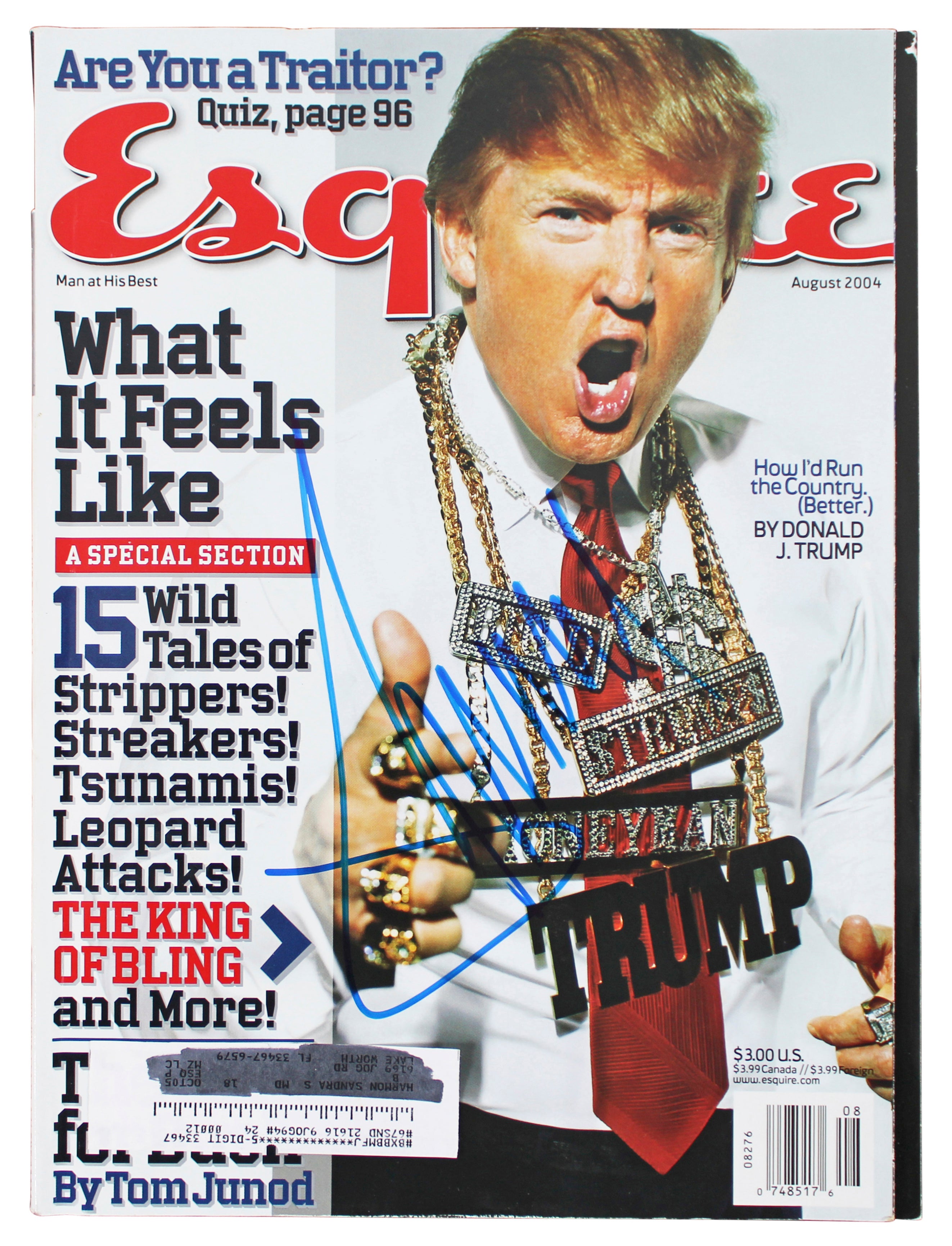 Donald J. Trump Authentic Signed 2004 Esquire Magazine Autographed JSA #YY38650