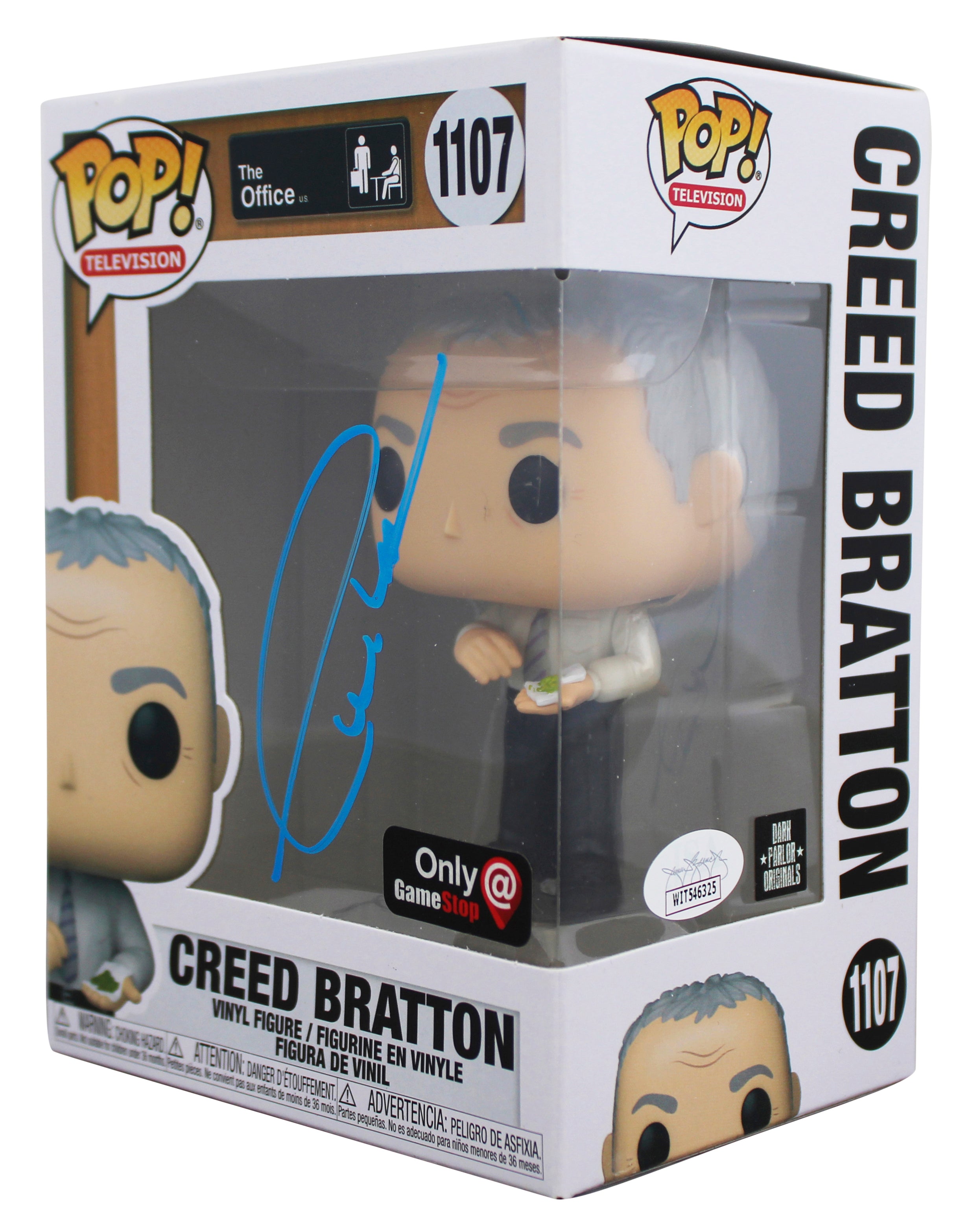 Creed Bratton The Office Signed #1107 Funko Pop Vinyl Figure JSA #WIT546325