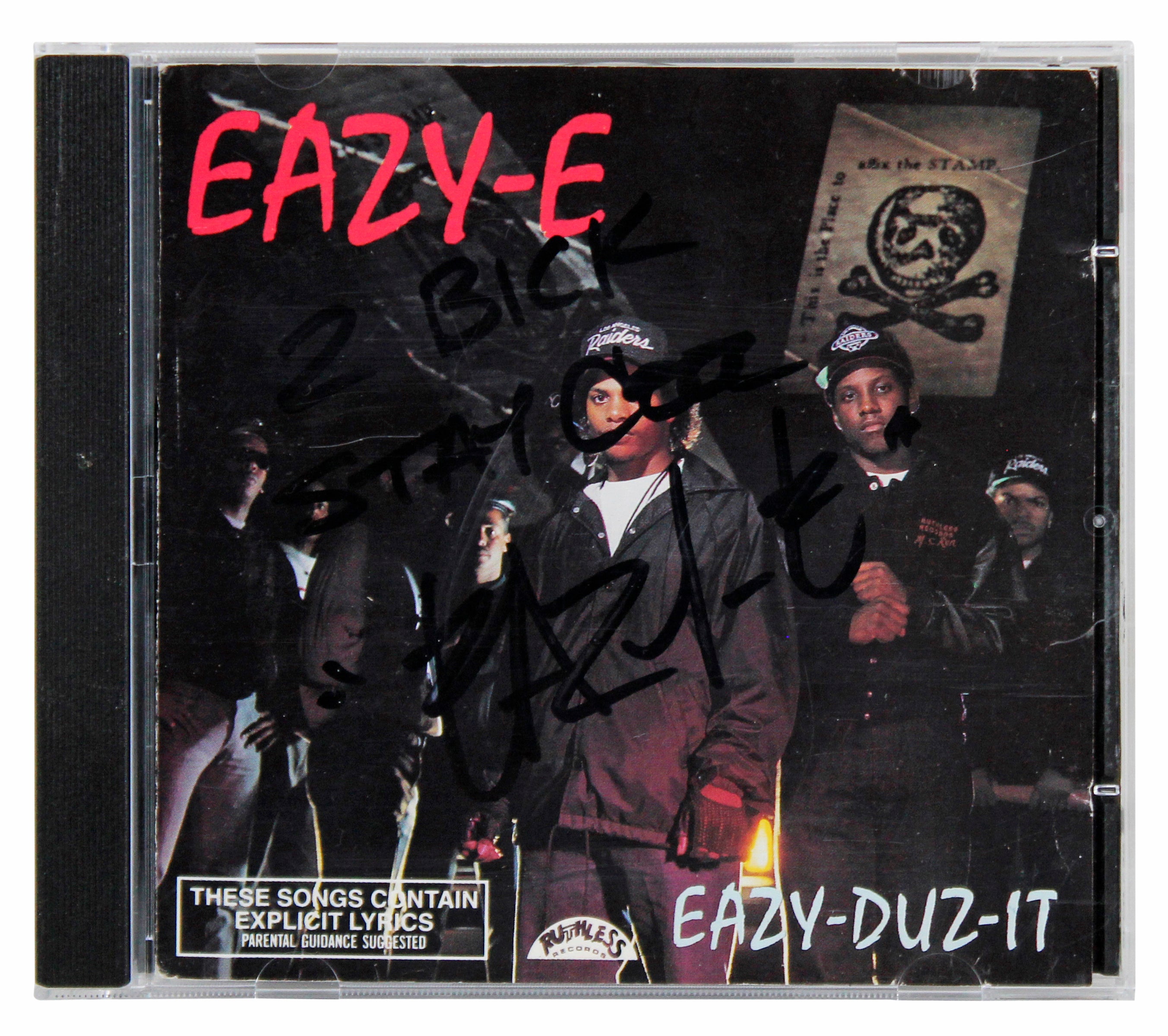 Eazy-E "2 Bick Stay Cool" Signed Eazy-Duz-It Cd Insert W/ Disk JSA #XX80870