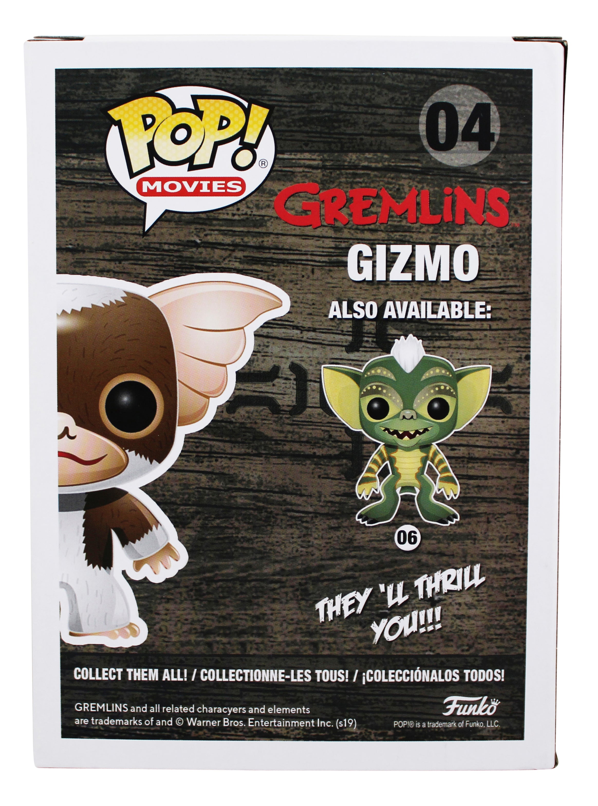 Zach Galligan & Corey Feldman Gremlins Signed Gizmo #04 Funko Pop Figure JSA