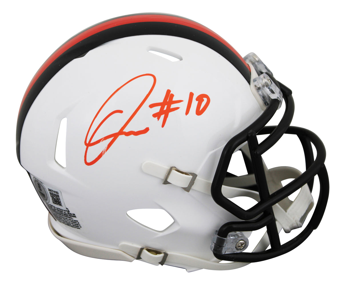 Browns Quinshon Judkins Signed 2023 On-Field Alt Speed Mini Helmet BAS #3W274163