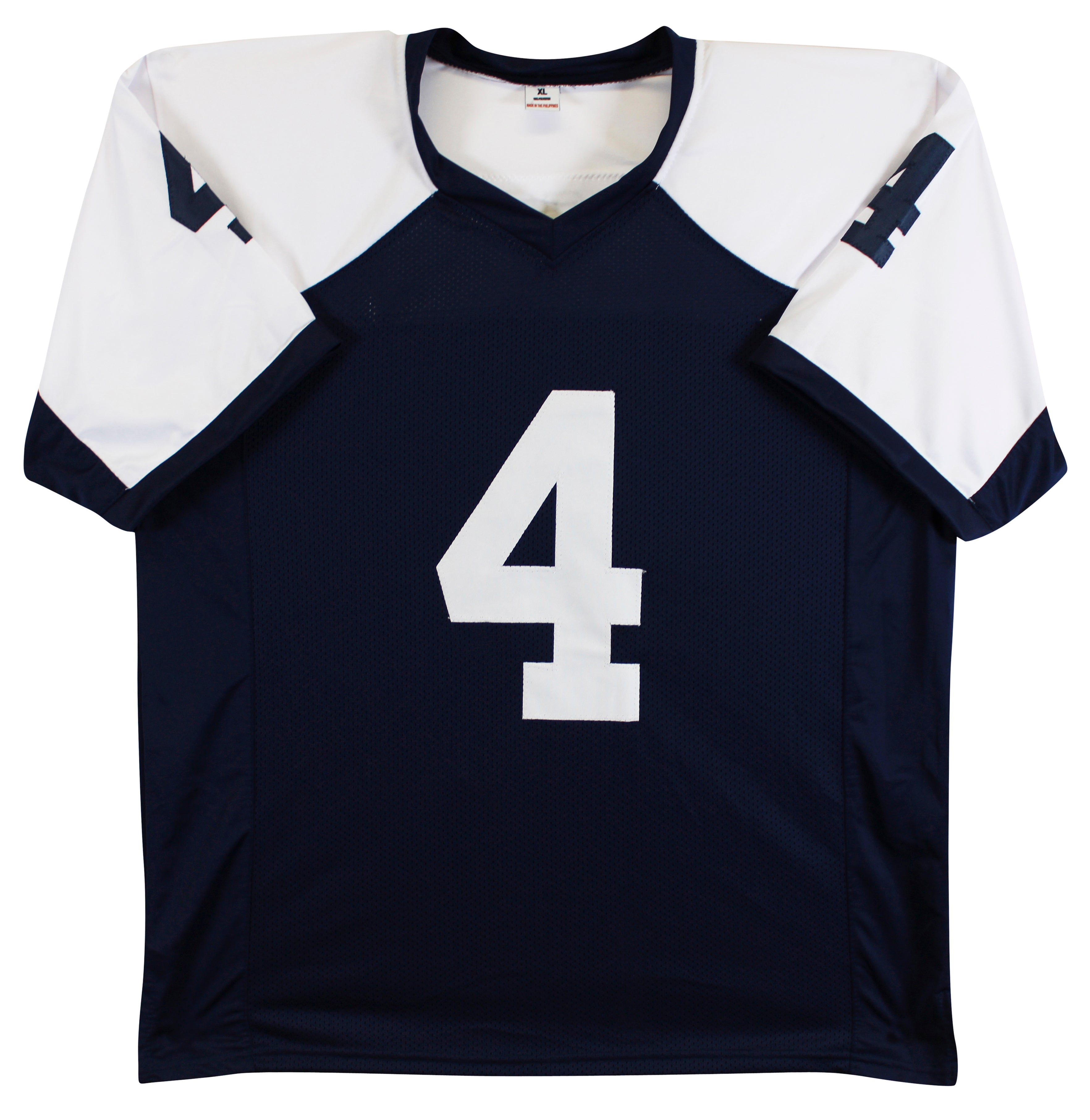 Dak Prescott Authentic Signed Navy Thanksgiving Pro Style Jersey BAS Witnessed