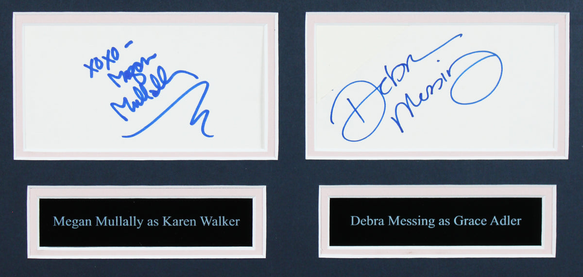 Will & Grace (4) McCormack, Messing, Hayes & Mullally Signed Framed Display BAS