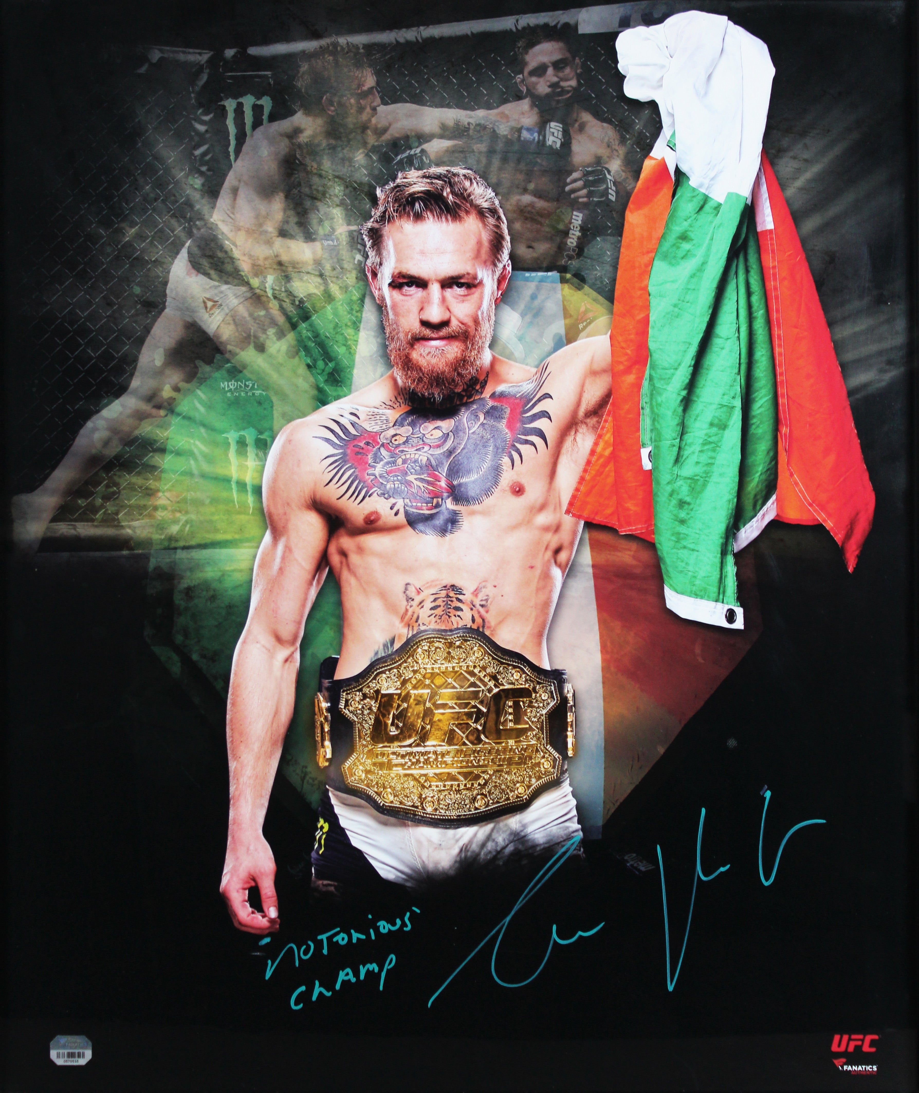 Conor McGregor Authentic Signed Framed 20x24 Photo Fanatics #0570535