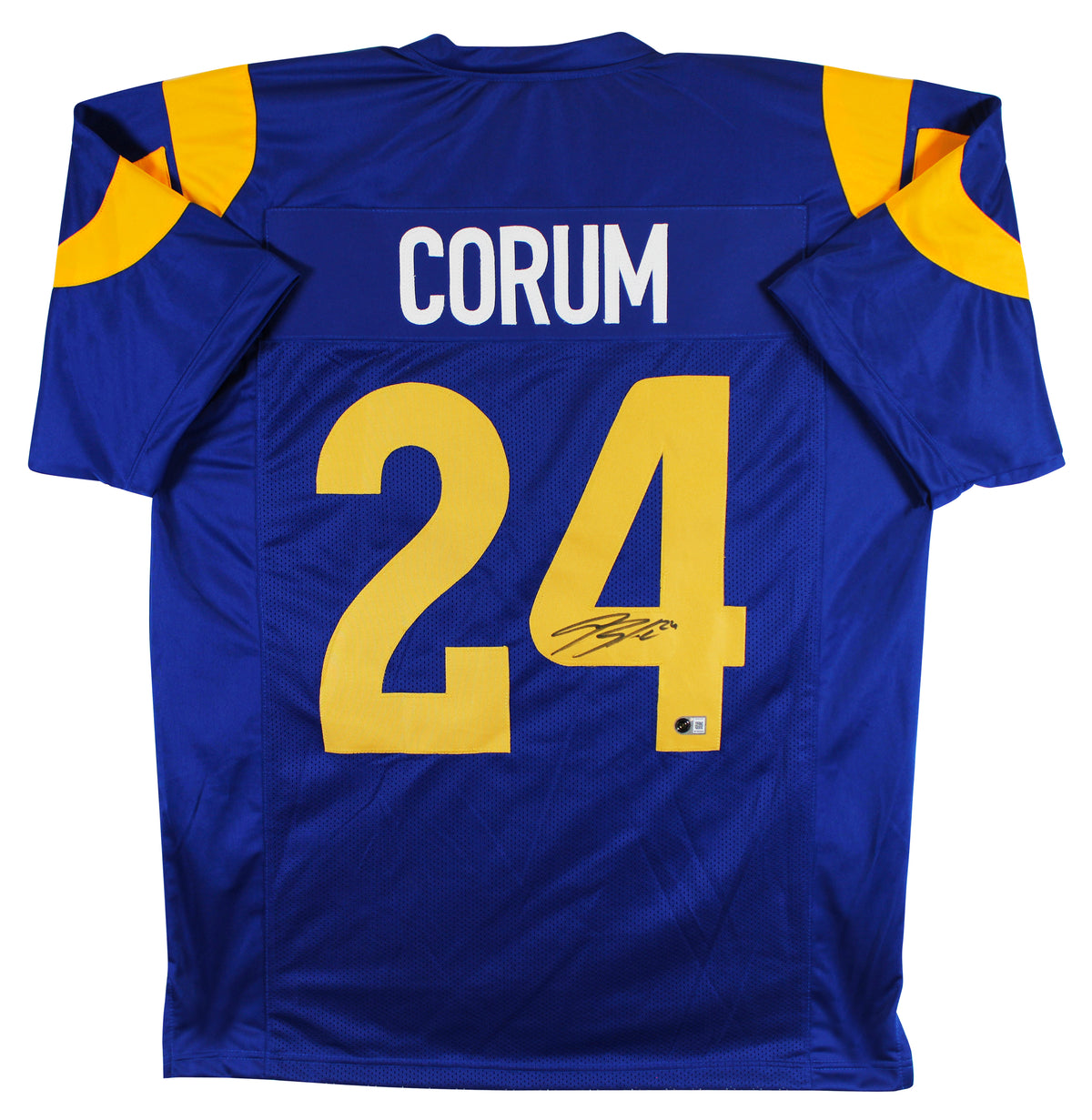 Blake Corum Authentic Signed Blue Pro Style Jersey Autographed BAS Witnessed