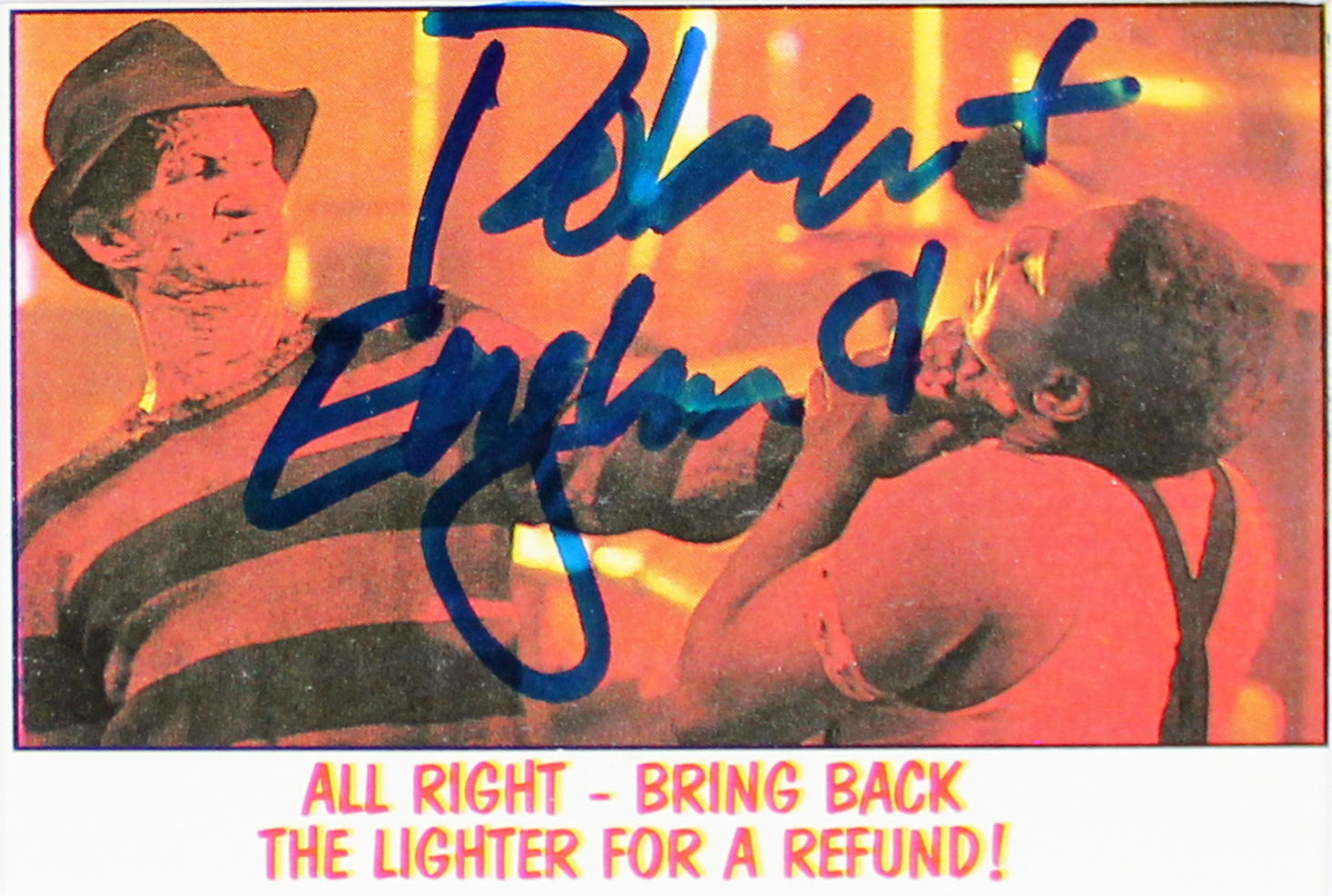 Robert Englund Nightmare on Elm Street Signed & Framed Trading Card BAS #AE09475