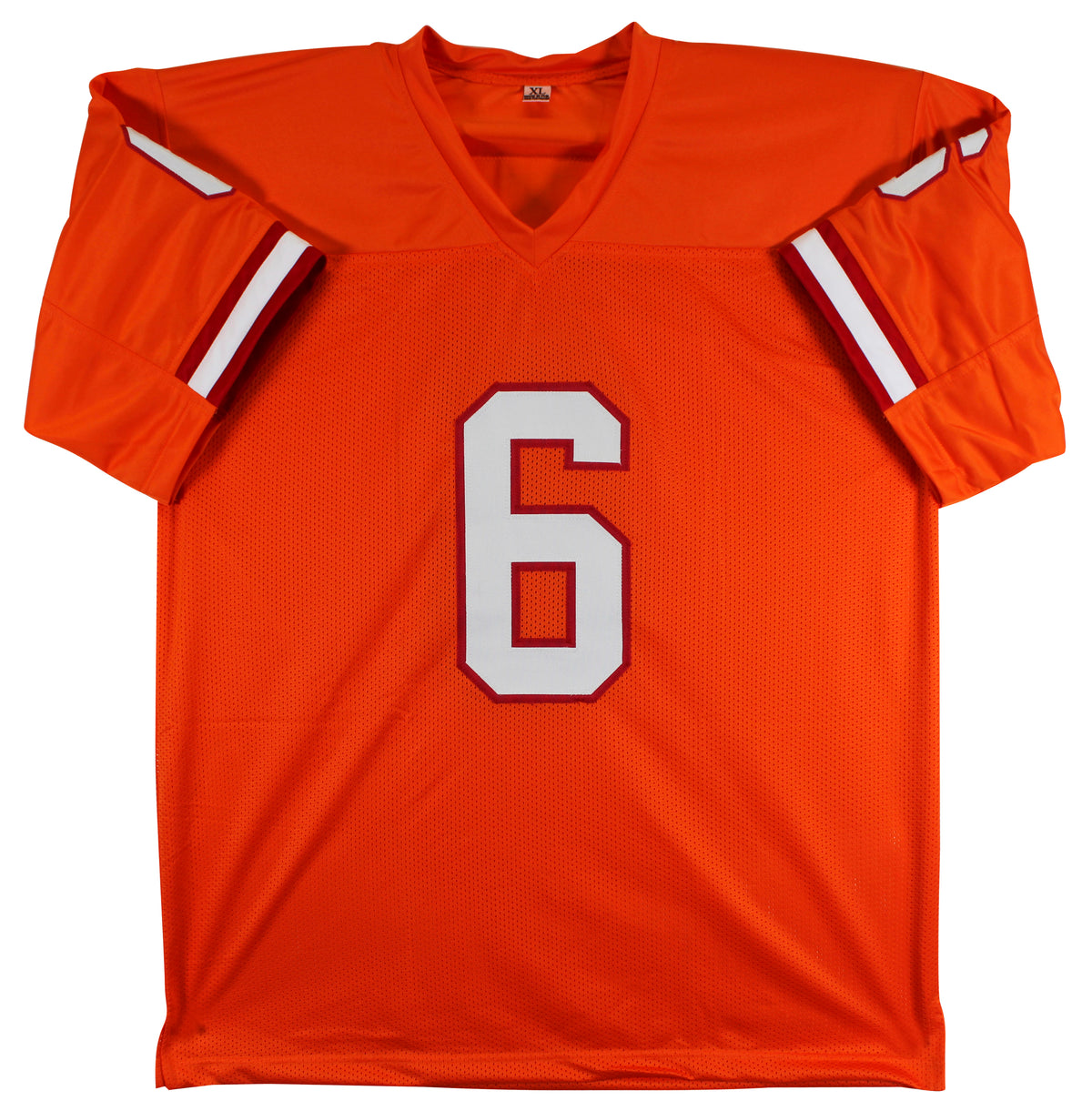 Baker Mayfield Authentic Signed Orange Throwback Pro Style Jersey BAS Witnessed