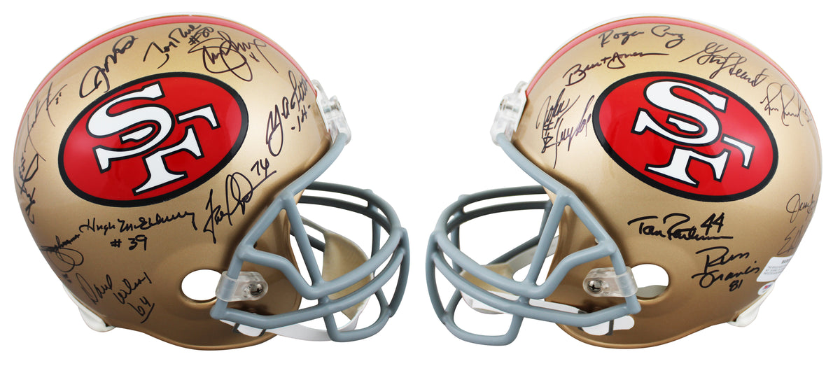 49ers (19) Montana, Rice, Young, Gore +15 Signed F/S Rep Helmet PSA/DNA #Y07059