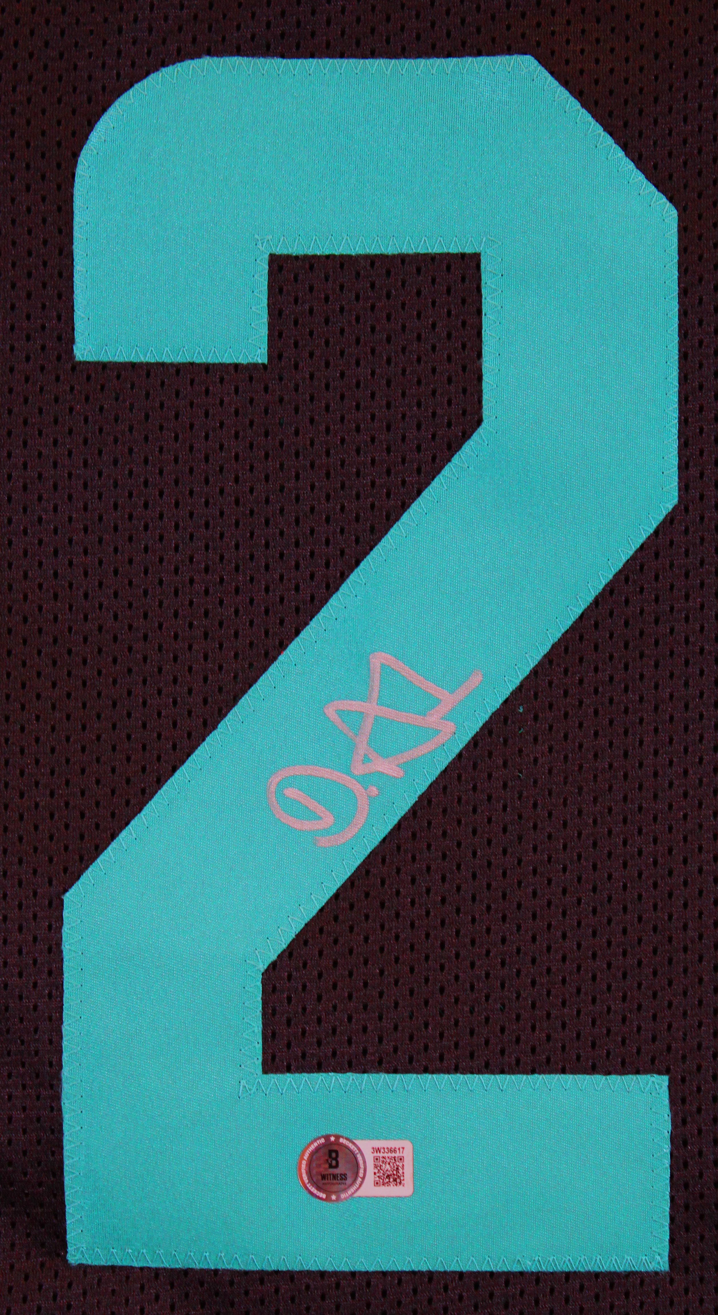 De'Von Achane Signed 2025 Rivalries Black Pro Style Jersey BAS Witnessed