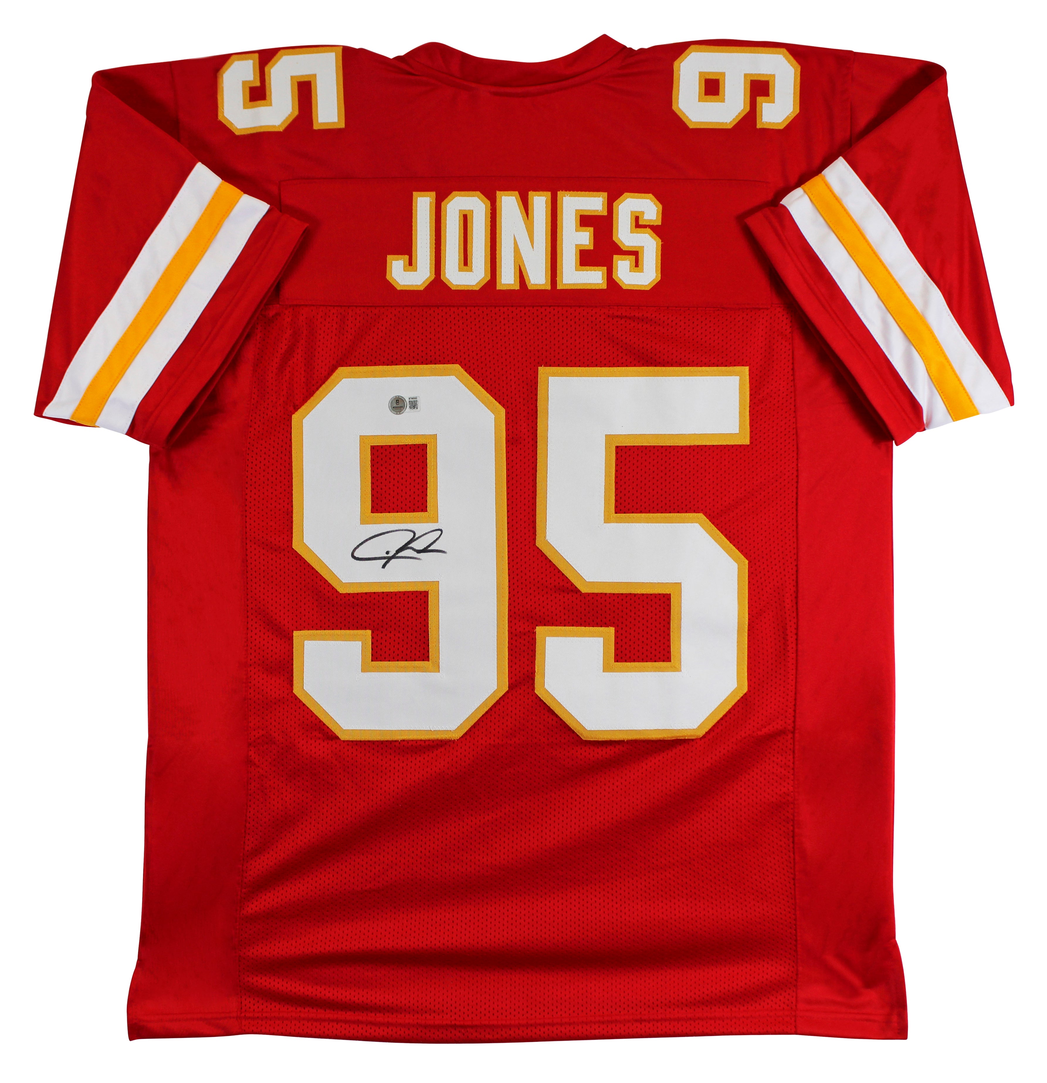 Chris Jones Authentic Signed Red Pro Style Jersey Autographed BAS