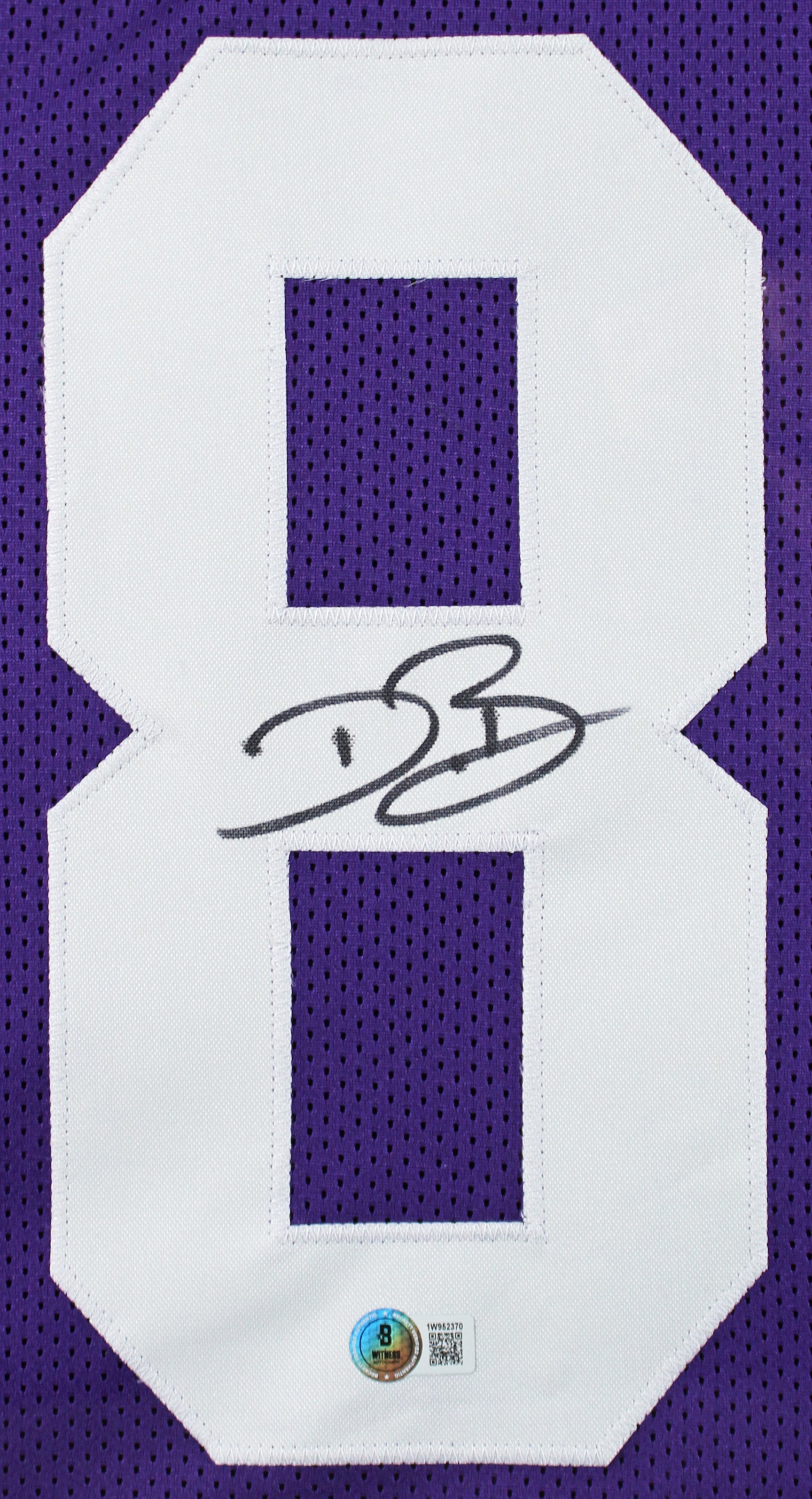 LSU Dwayne Bowe Authentic Signed Purple Pro Style Framed Jersey BAS Witnessed