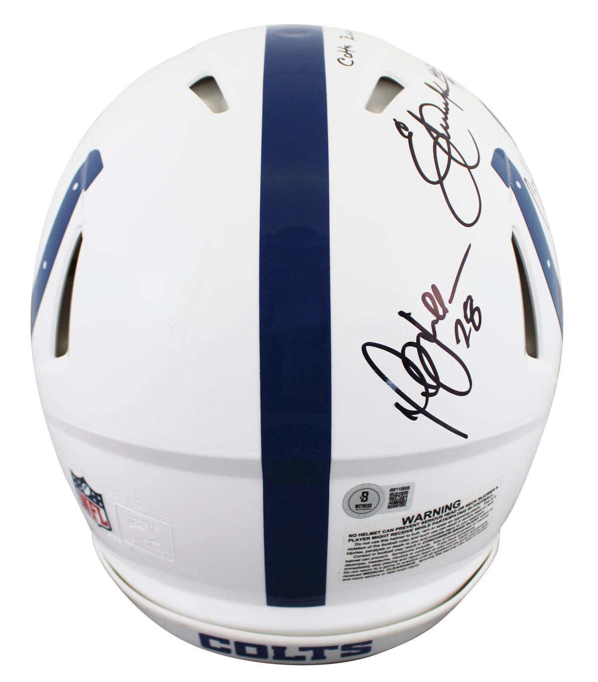 Colts (3) Faulk, Dickerson & James Signed F/S Speed Proline Helmet BAS #4W115605