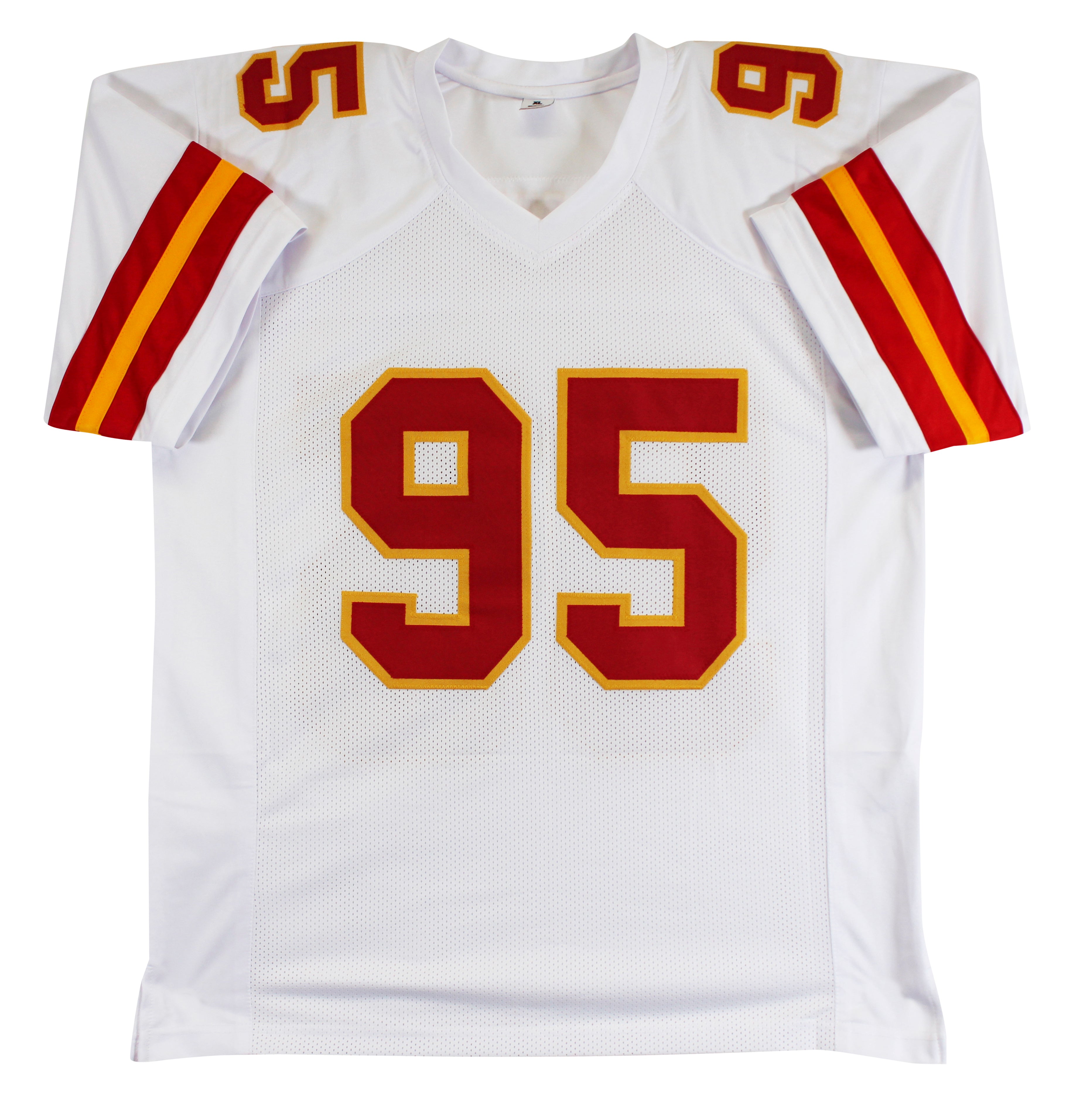 Chris Jones Authentic Signed White Pro Style Jersey Autographed BAS